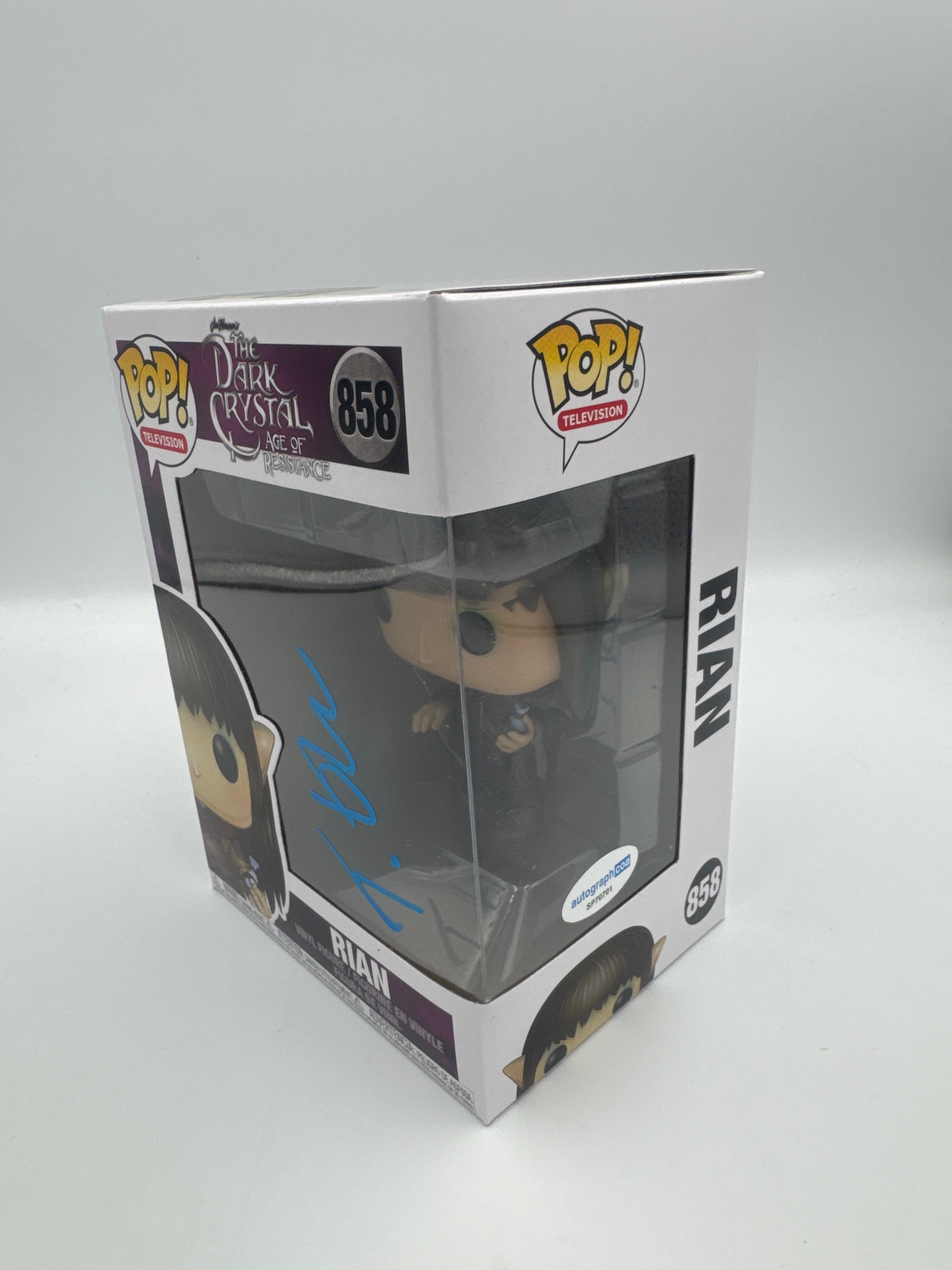 Rian - #858 - Funko Pop! - Movies - The Dark Crystal - Signed By Taron Egerton - Autographcoa Certified