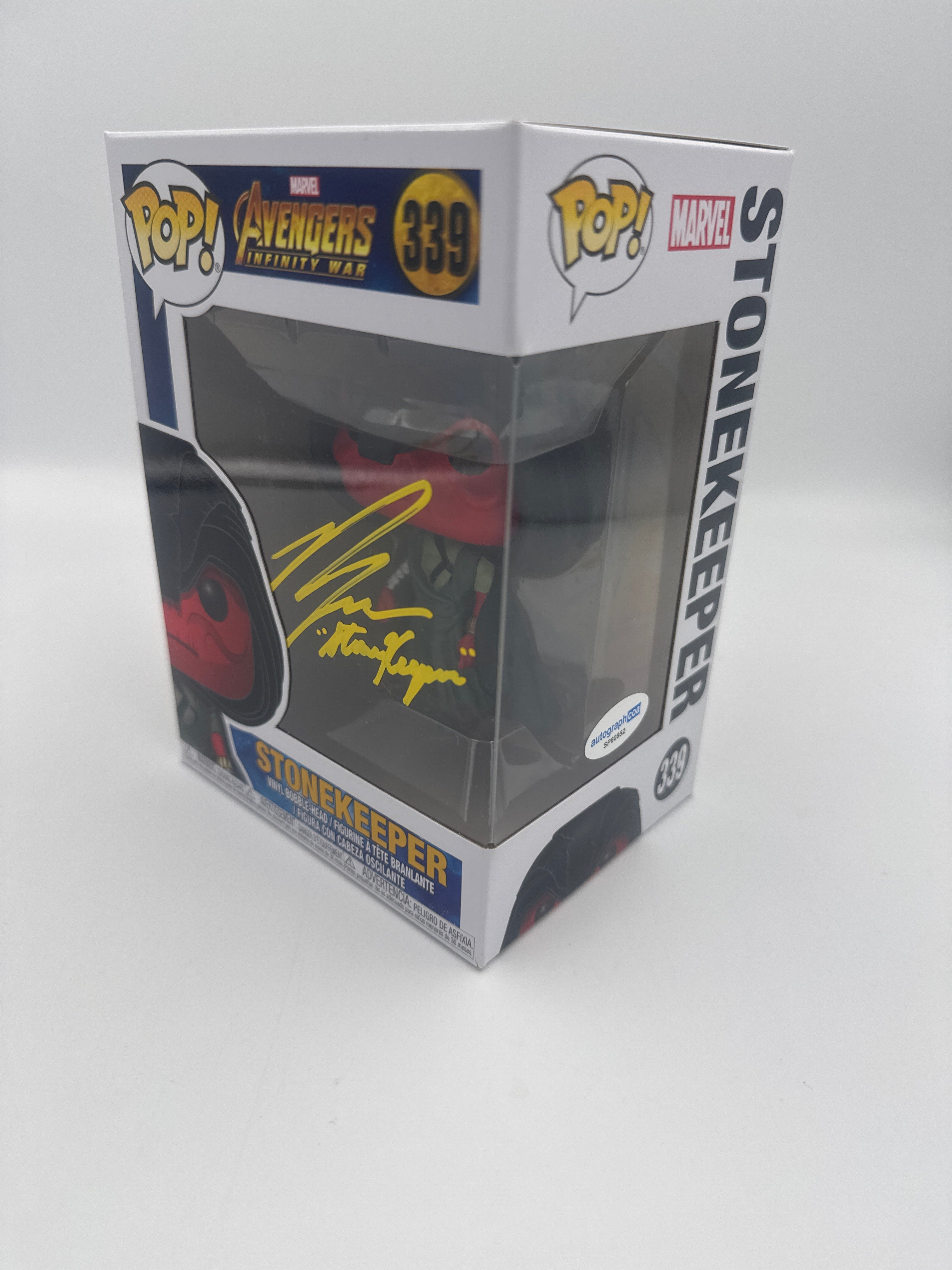 Stonekeeper - #339 - Funko Pop! - Marvel - Avengers Infinity War - Signed by Ross Marquand - Autographcoa Certified