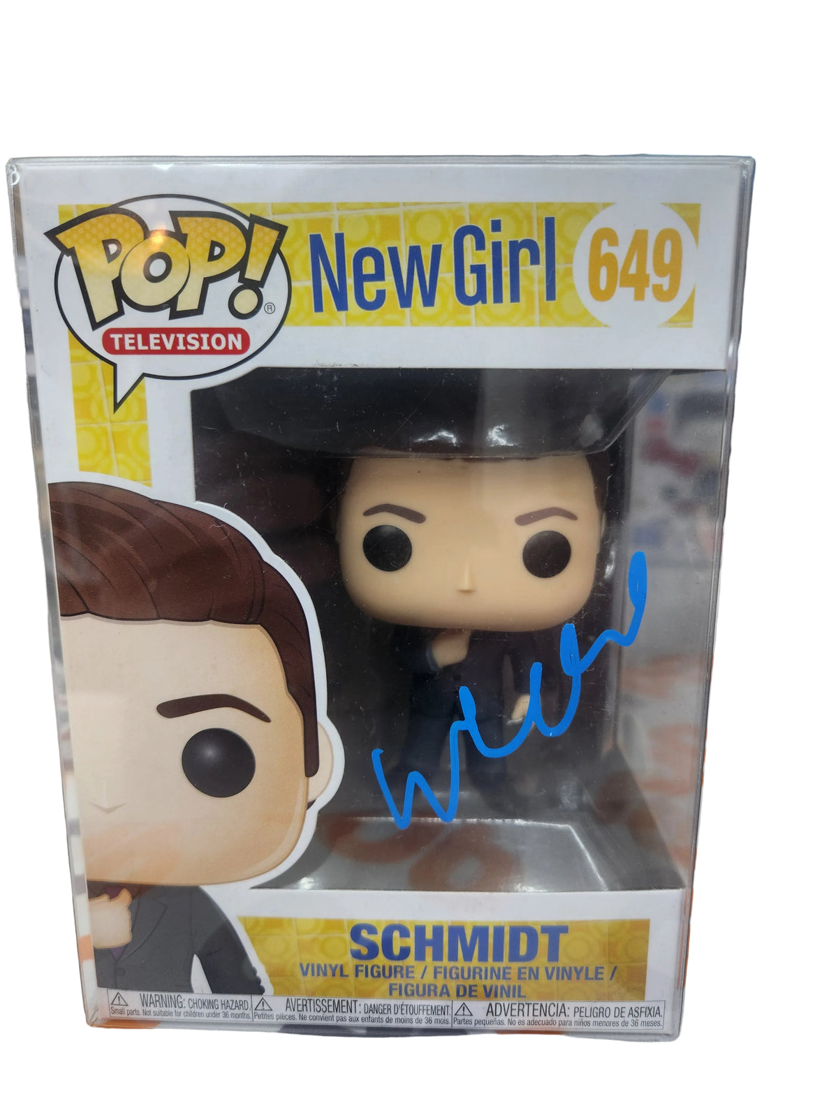 Schmidt - #649 - Funko Pop! - Television - New Girl - Signed By Max Greenfield - Autographcoa Certified Funko Pop!