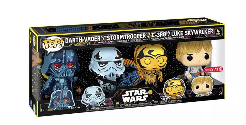 Darth Vader, Stormtrooper, C-3PO, Luke 4 Pack Funko - Star Wars