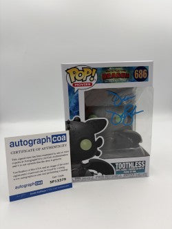 Toothless - #686 - Funko Pop! - Movies - How to Train Your Dragon - Signed By Dean Dubois - Certified Autographcoa