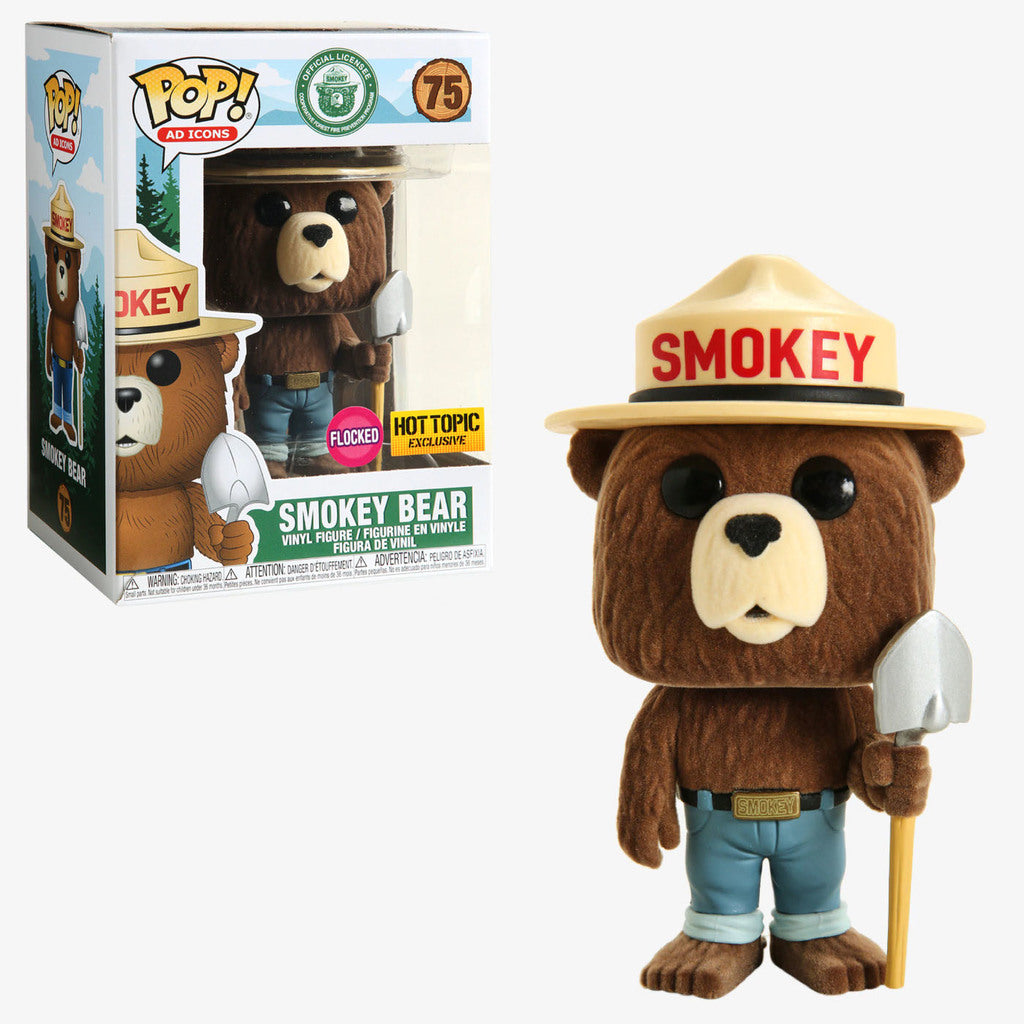 Smokey Bear - # 75- Funko POP! HOT TOPIC Flocked
