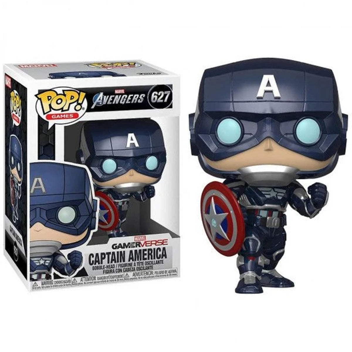 Funko Captain America - #627 - Funko POP! - Marvel Avengers Game GITD Only @Best Buy