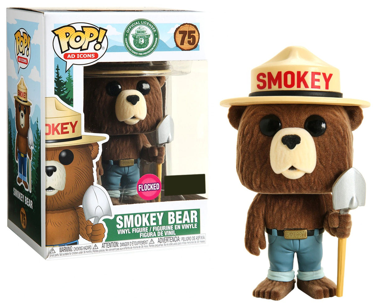 Smokey Bear - # 75- Funko POP! HOT TOPIC Flocked
