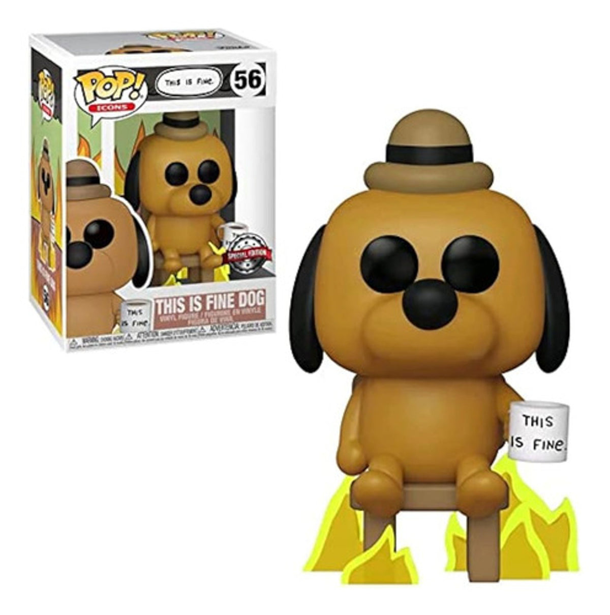 Richard Simmons This Is Fine Dog - #56 - Funko POP! Entertainment Earth Exclusive