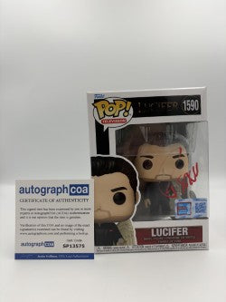 Lucifer - #1590 - Lucifer - Signed By Tom Ellis - Autographcoa Certified Funko Pop!