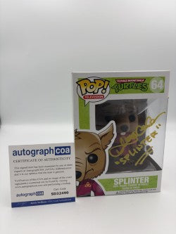 Splinter- 64 - Funko Pop! - Teenage Mutant Ninja Turtles - Signed By Townsend Coleman - Certified By Autographcoa