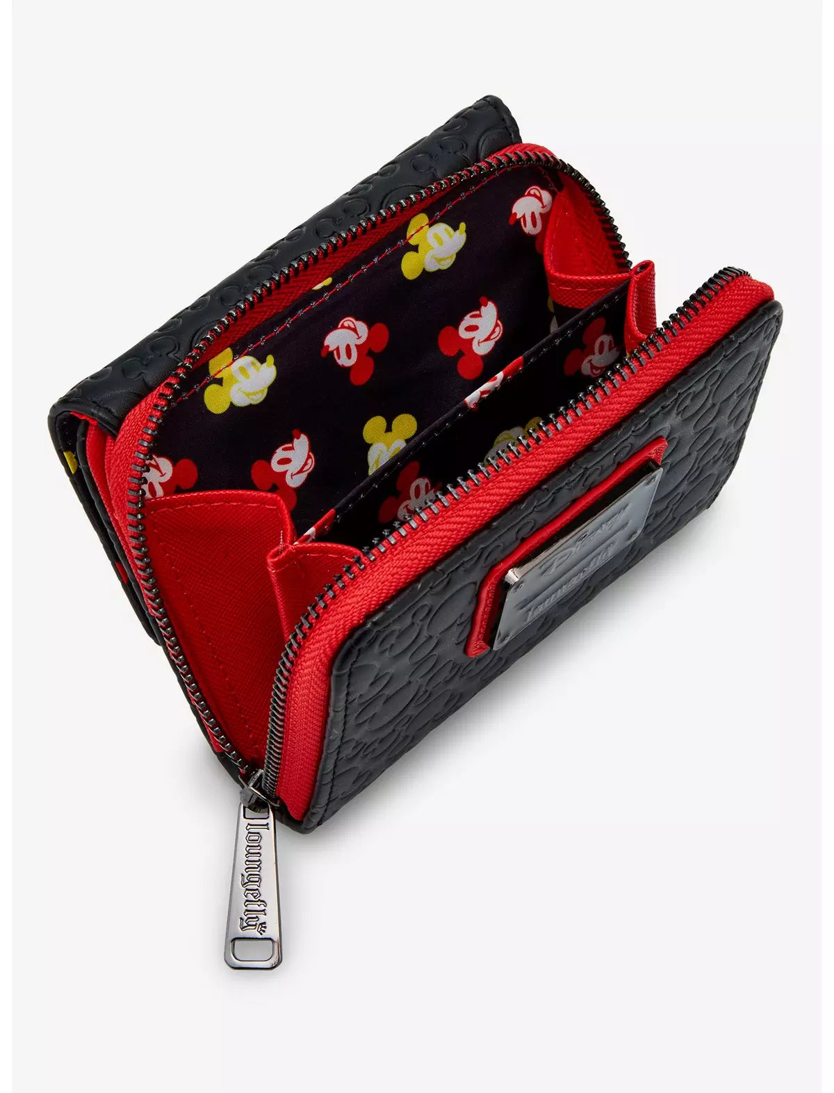 Disney Mickey Mouse Debossed Silhouettes Zip Wallet- Loungefly