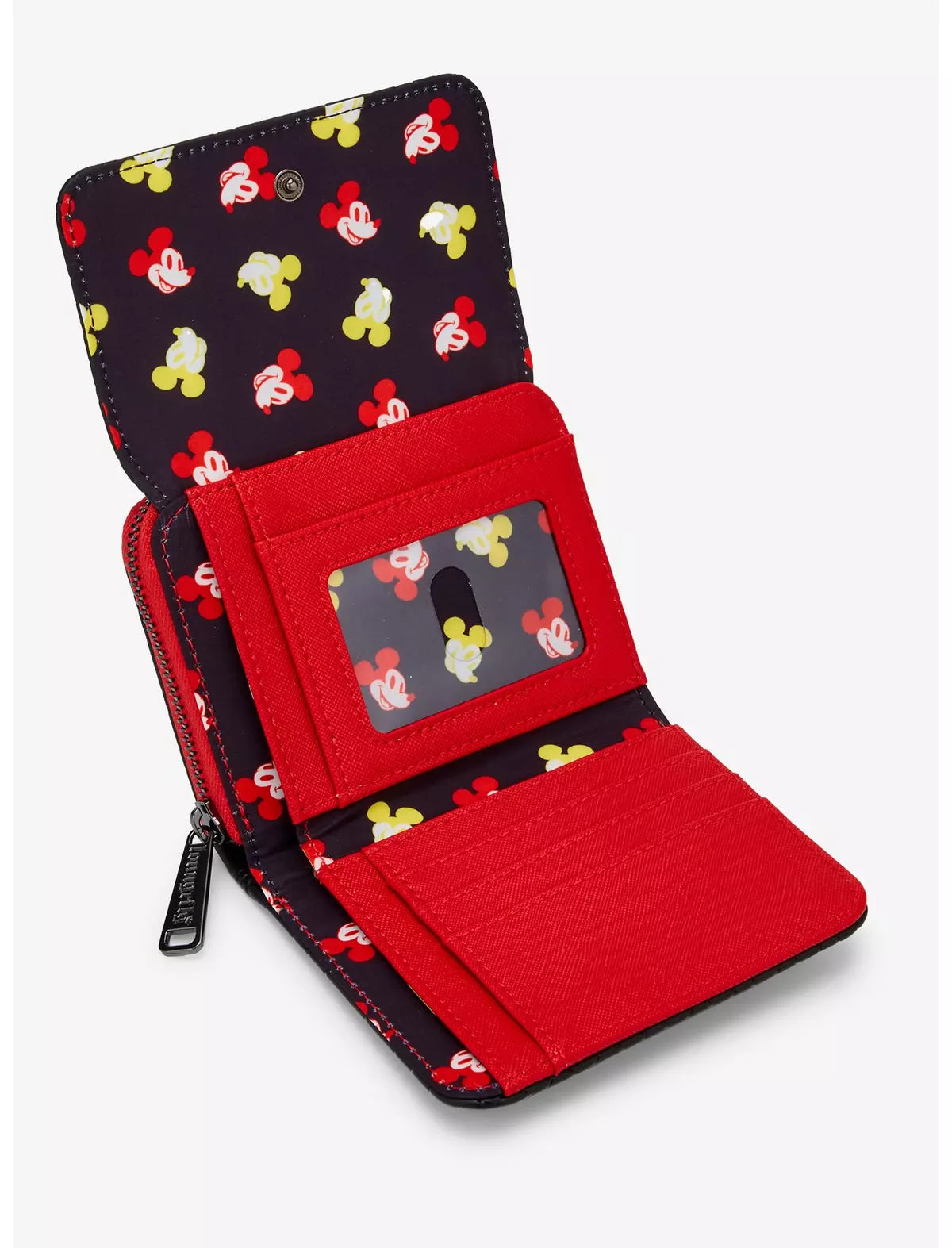 Disney Mickey Mouse Debossed Silhouettes Zip Wallet- Loungefly