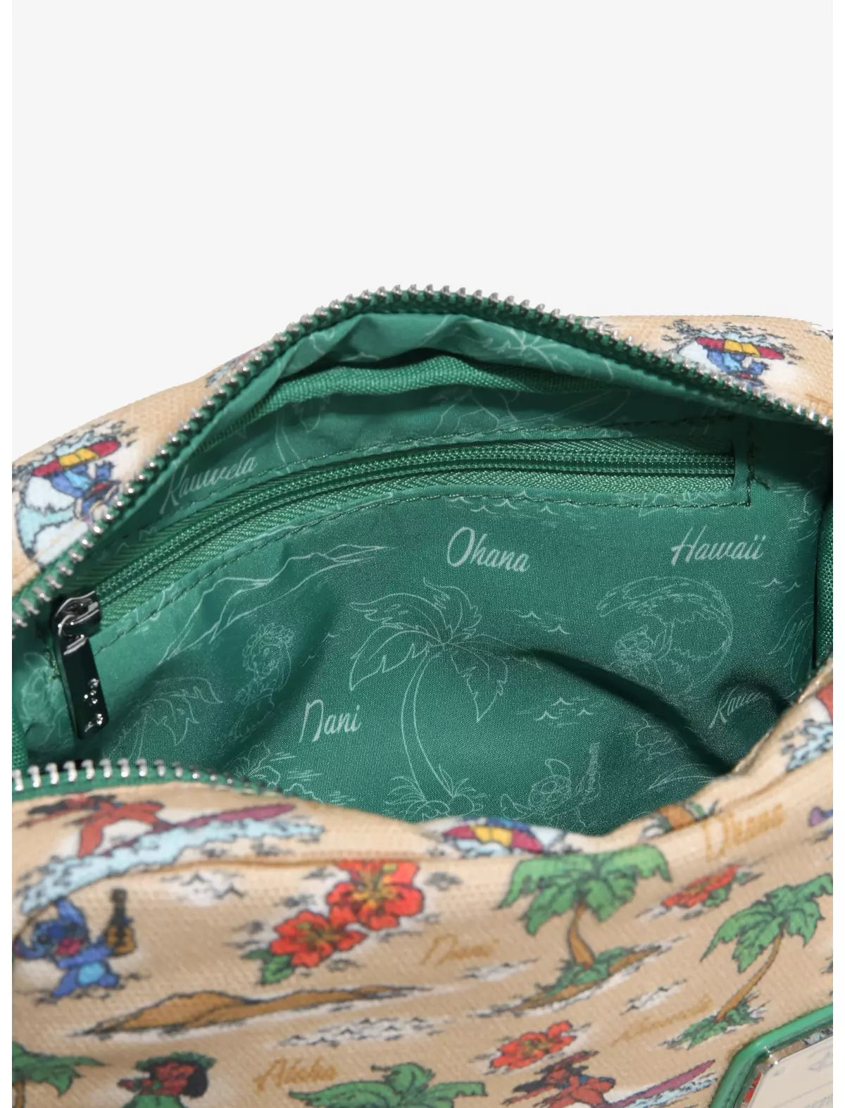 Disney Lilo & Stitch Beach Scenes Allover Print Canvas Belt Bag - Loungefly