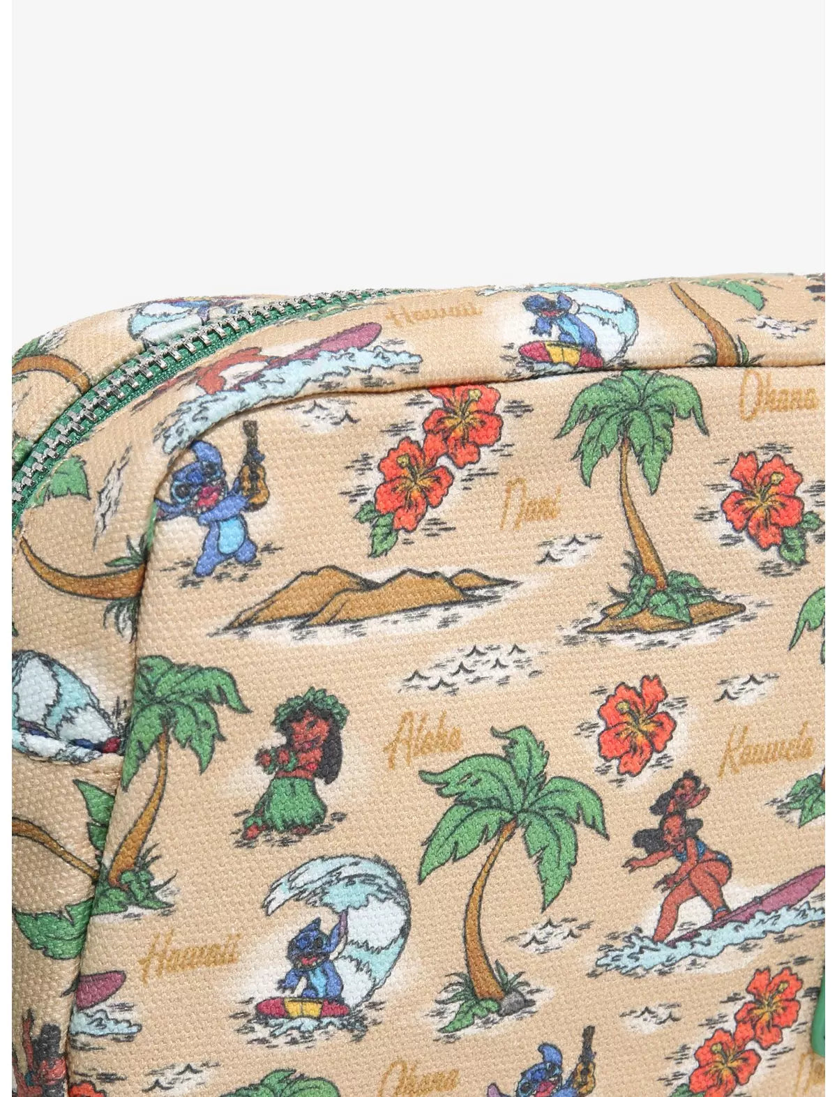 Disney Lilo & Stitch Beach Scenes Allover Print Canvas Belt Bag - Loungefly
