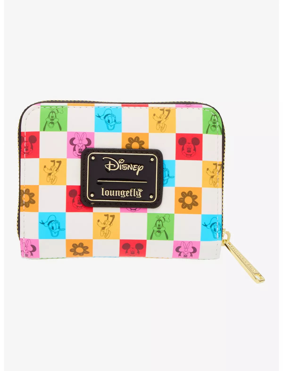 Disney Mickey Mouse & Friends Floral Checkered Wallet - Loungefly