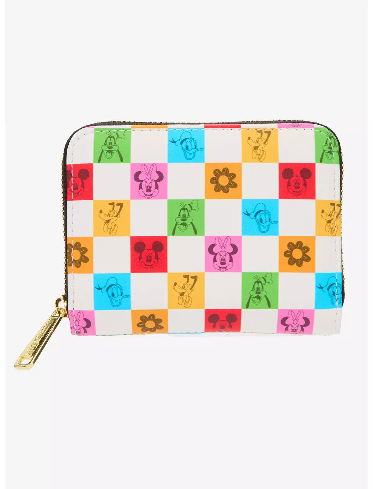 Disney Mickey Mouse & Friends Floral Checkered Wallet - Loungefly