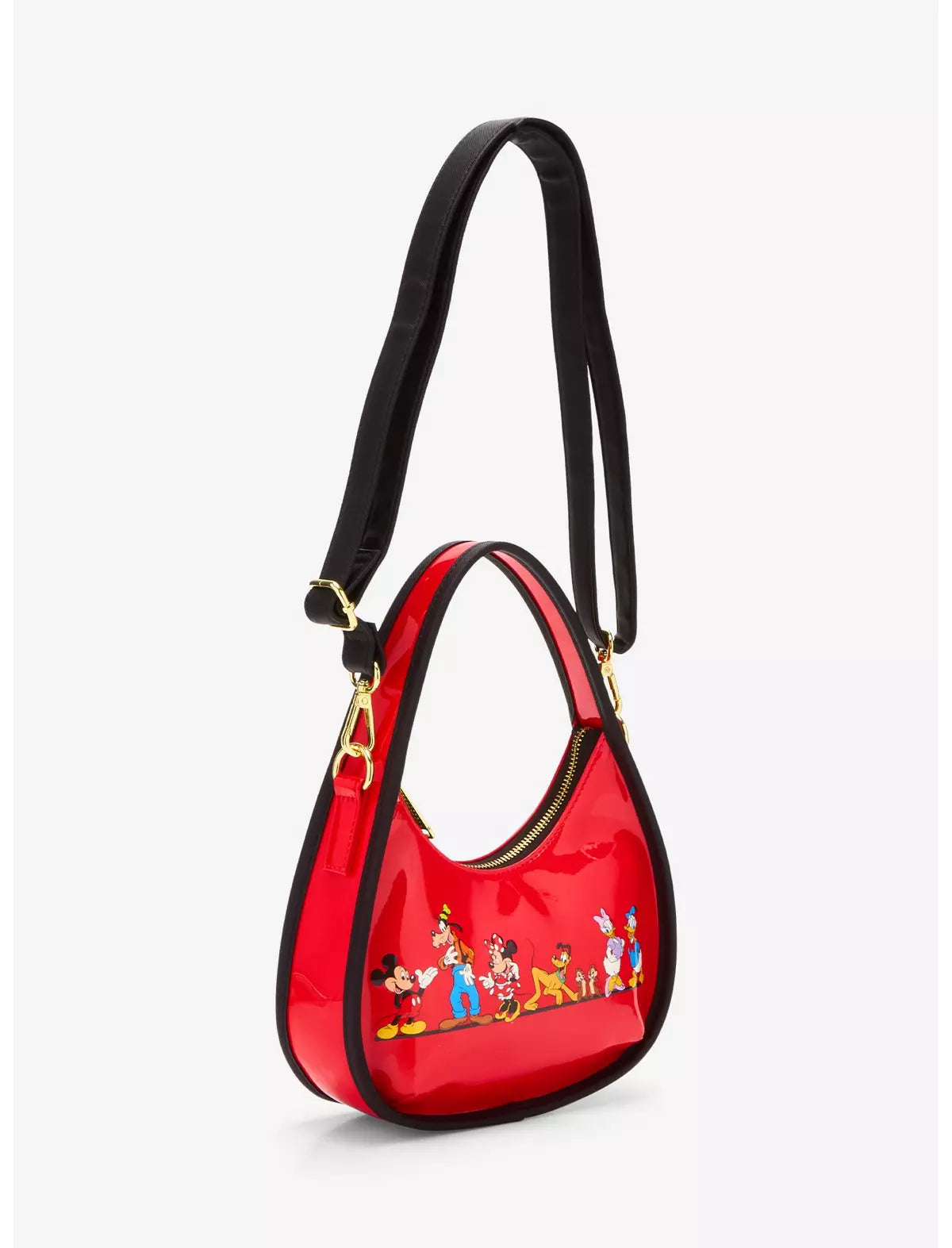 Disney Mickey Mouse & Friends Red Vinyl Crossbody Bag - Loungefly