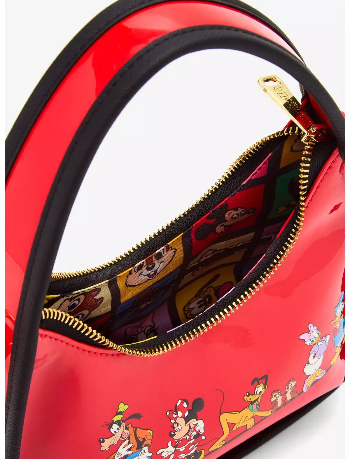 Disney Mickey Mouse & Friends Red Vinyl Crossbody Bag - Loungefly
