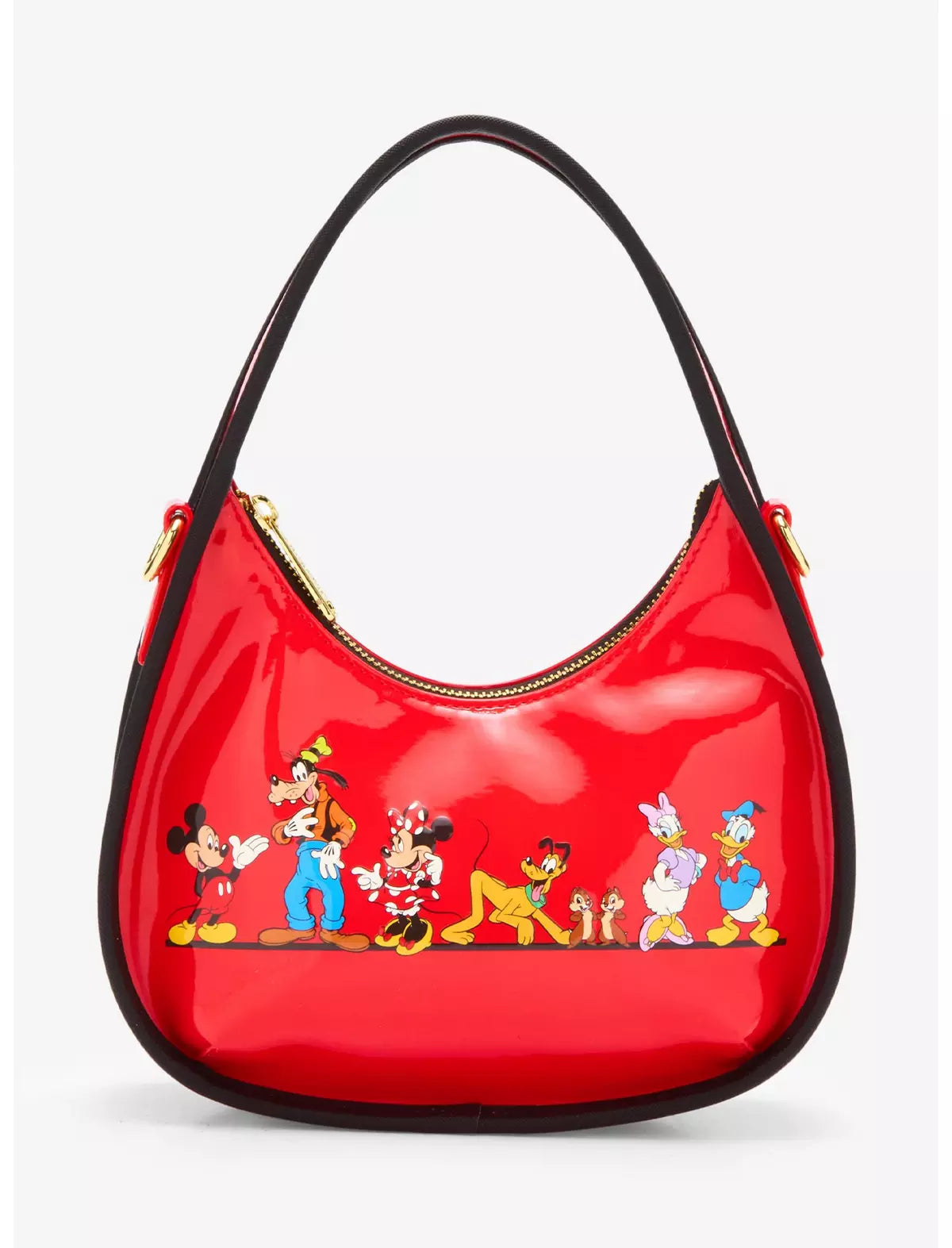 Disney Mickey Mouse & Friends Red Vinyl Crossbody Bag - Loungefly