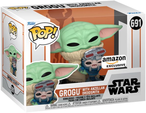 Funko Star Wars: Mandalorian - Grogu With Anzellan Droidsmith - #691 - Funko Pop! - Amazon Exclusive