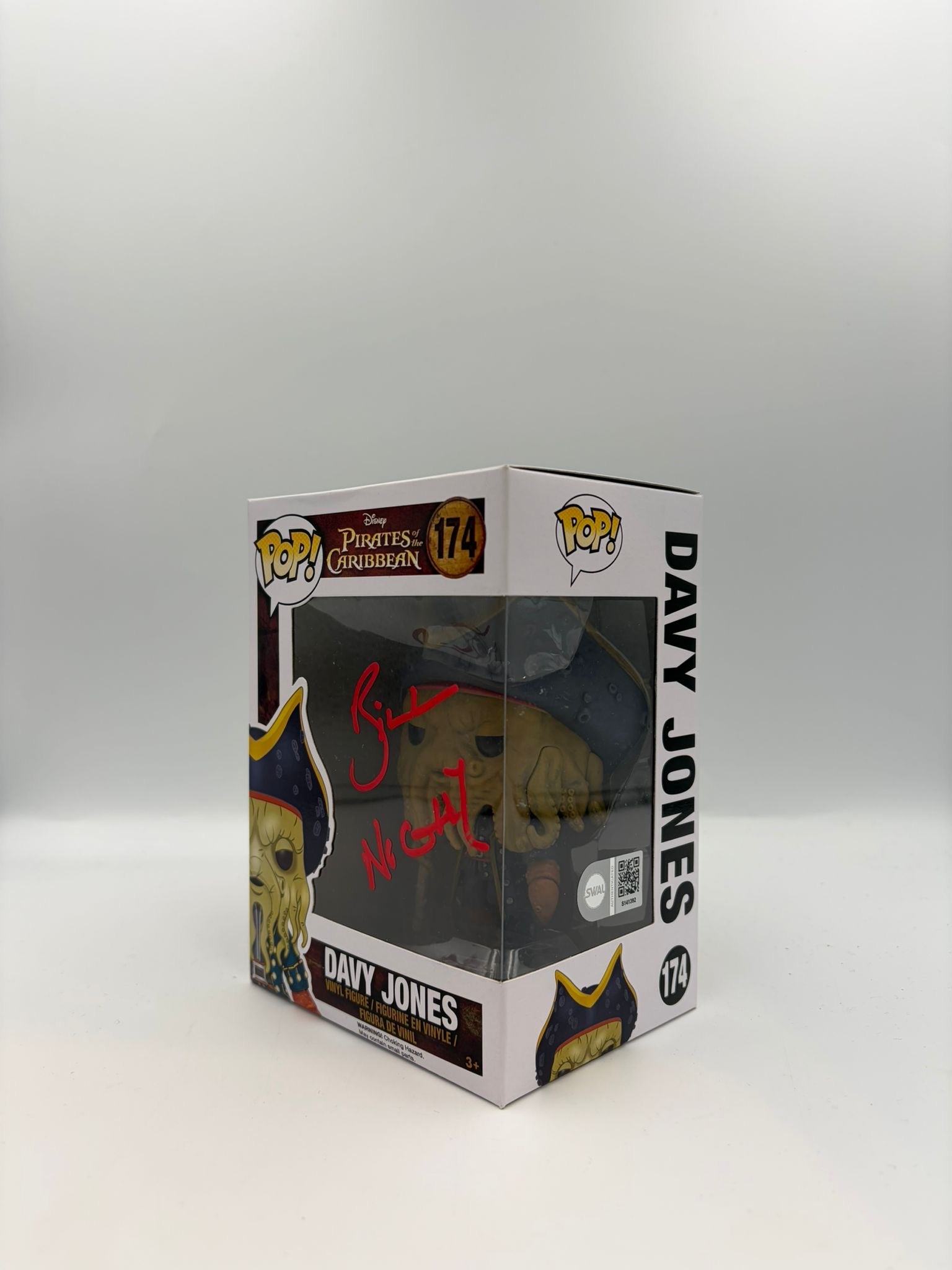 Davy Jones - #174 - Funko Pop! - Disney - The Pirates of the Caribbean - Signed By Bill Nighy - Certified Pop