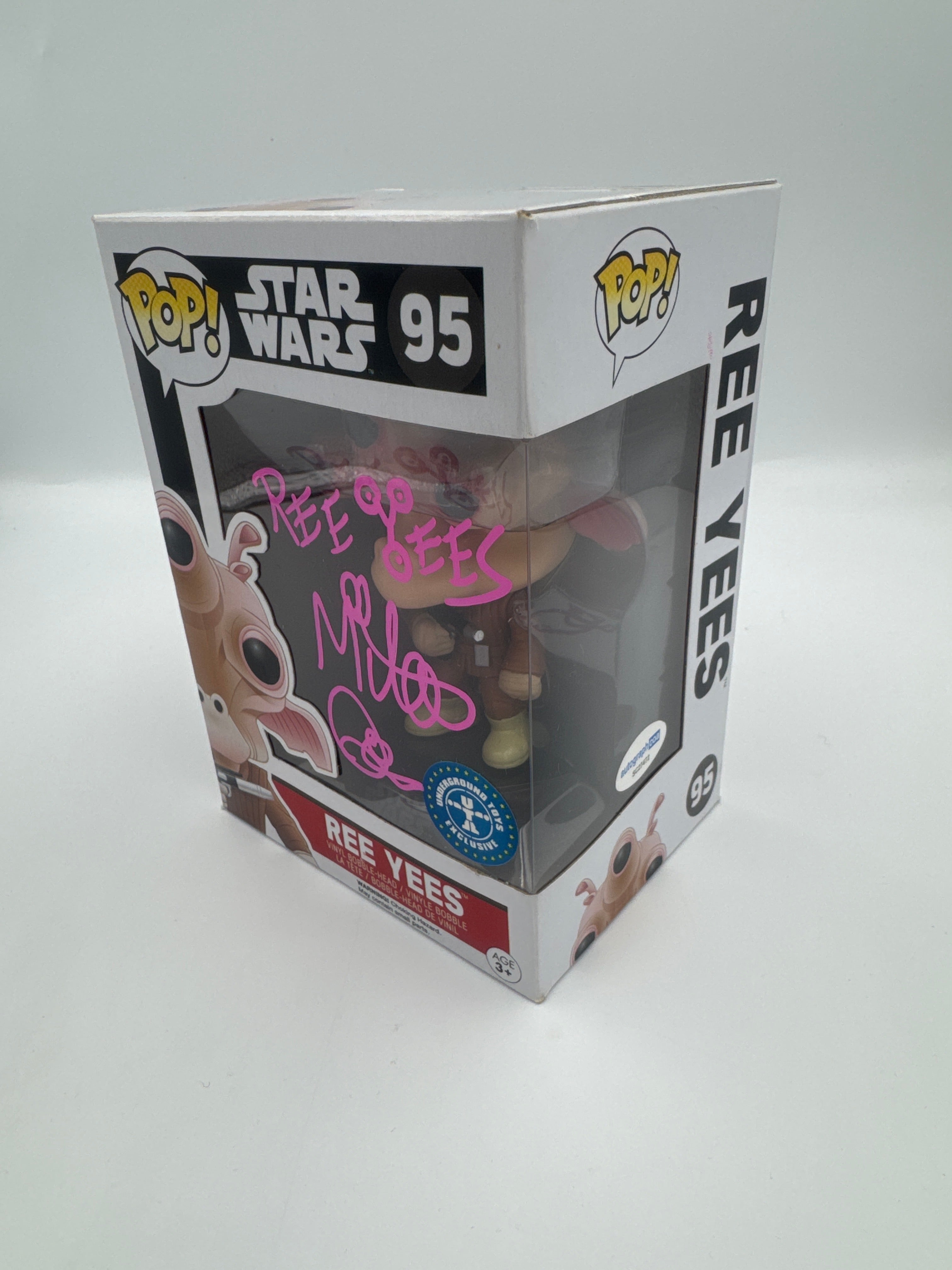 Ree Yees - #95 - Funko Pop! - Star Wars - Signed By Mike Quinn - Autographcoa Certified Pop