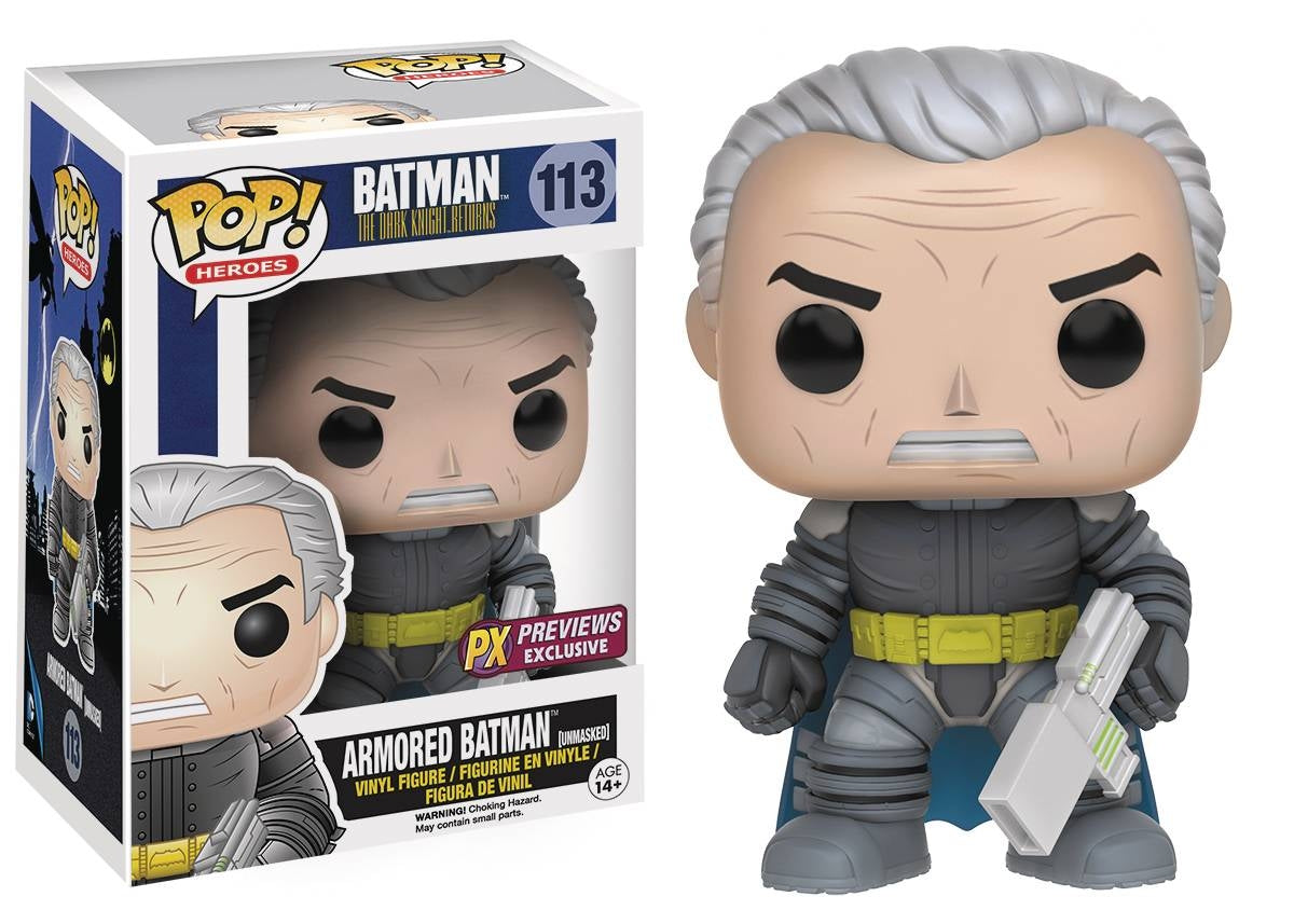 Funko POP Vinyl Dark Knight Returns Unmasked Armored Batman #113