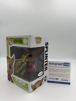 Splinter- 64 - Funko Pop! - Teenage Mutant Ninja Turtles - Signed By Townsend Coleman - Certified By Autographcoa