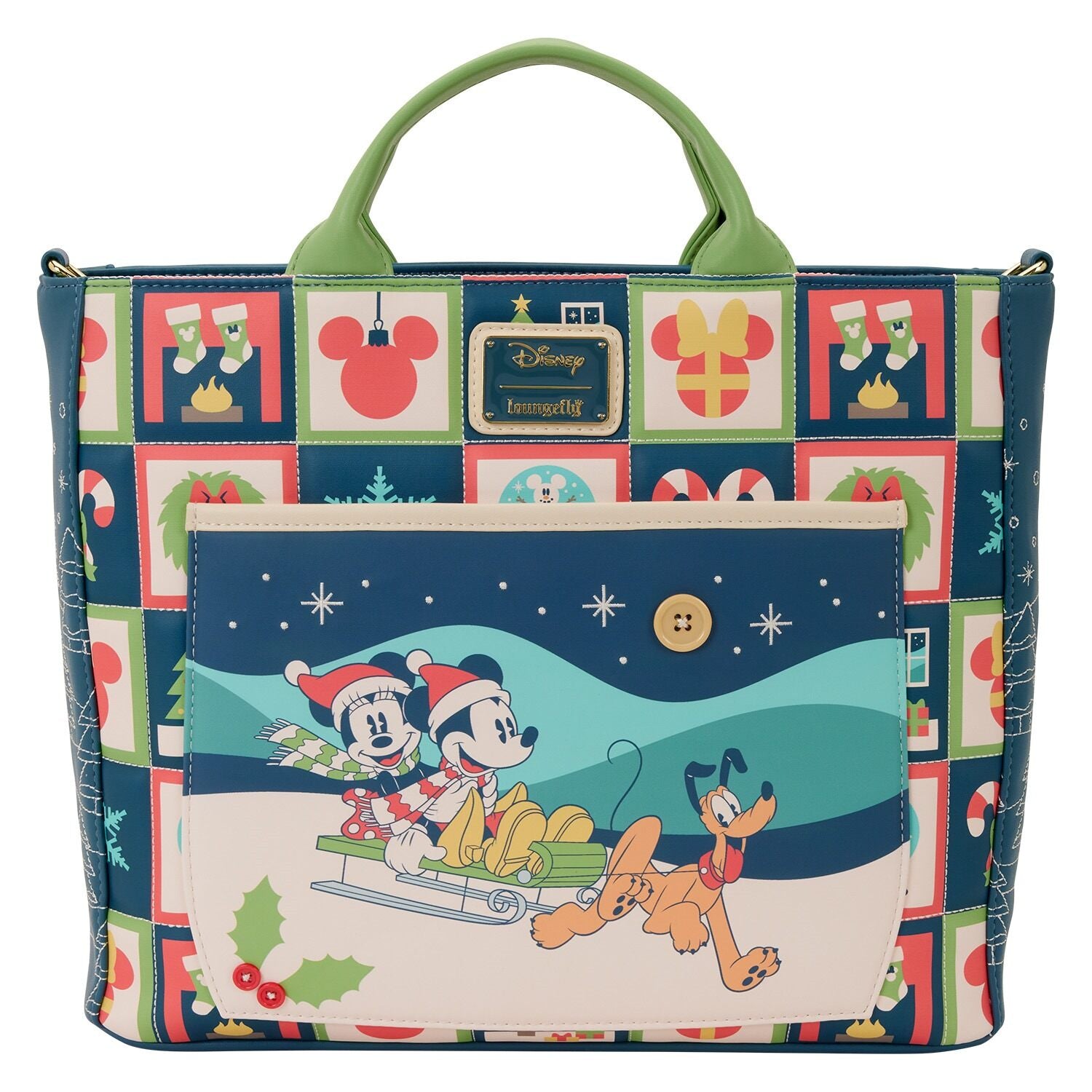 Disney Mickey and Minnie Holiday Convertible Tote Bag – Loungefly