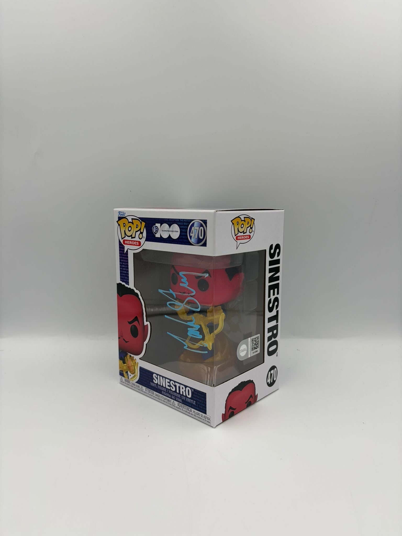 Sinestro - #470 - WB 100 Celebrating - Signed By Mark Strong - SWAU Certified Funko Pop!