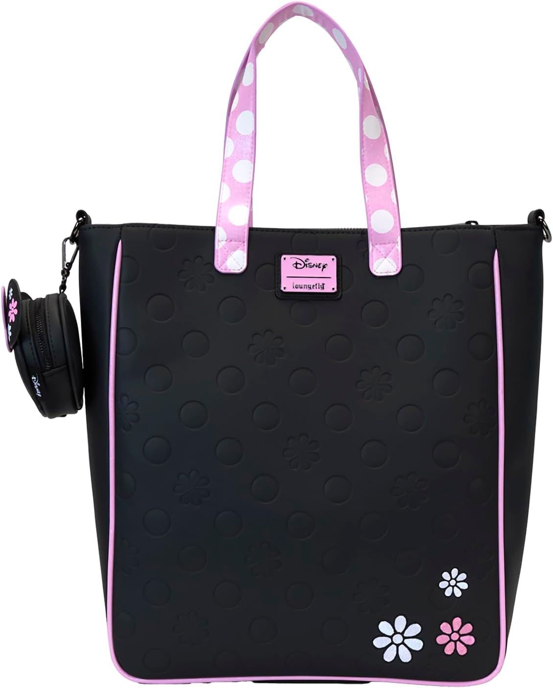 Disney Minnie Floral Rock The Dots Tote Bag with Coin Bag - Loungefly