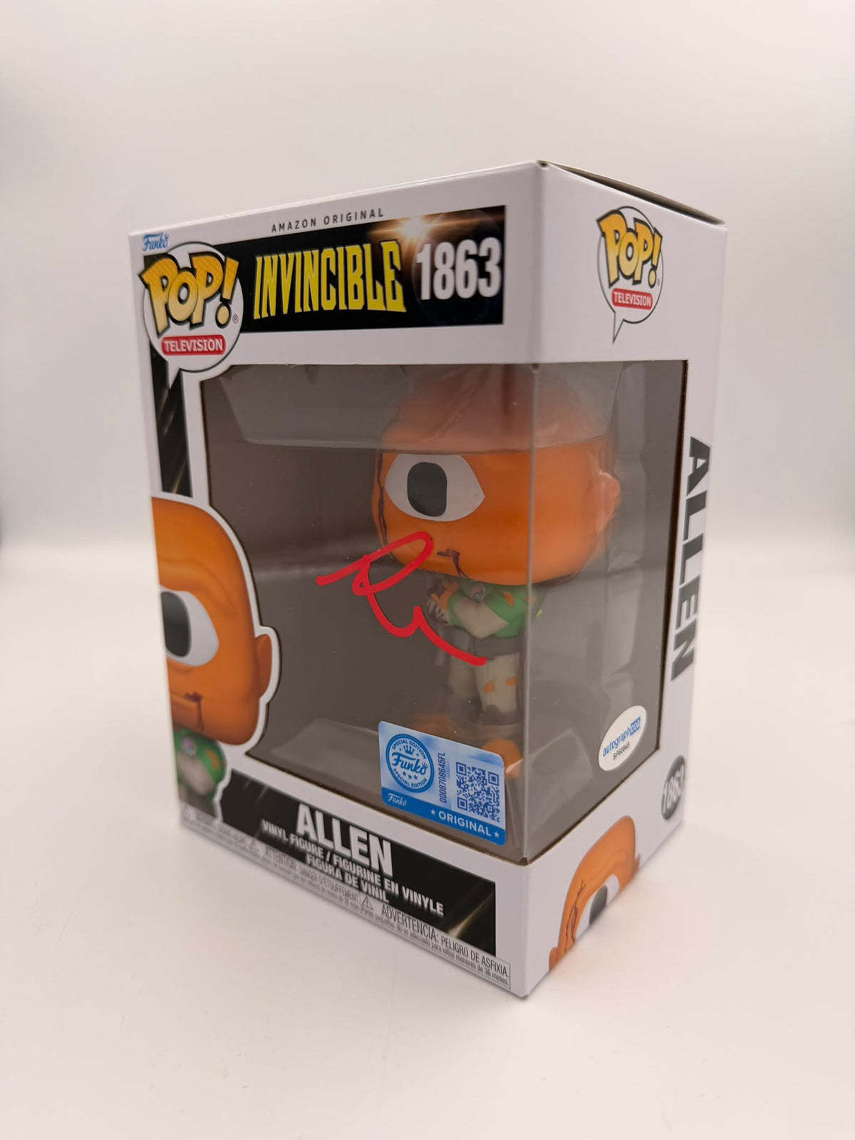 ALLEN - #1863 - Funko Pop! - TELEVISION - Invincible - Signed by Seth Rogan - ACOA Certificate
