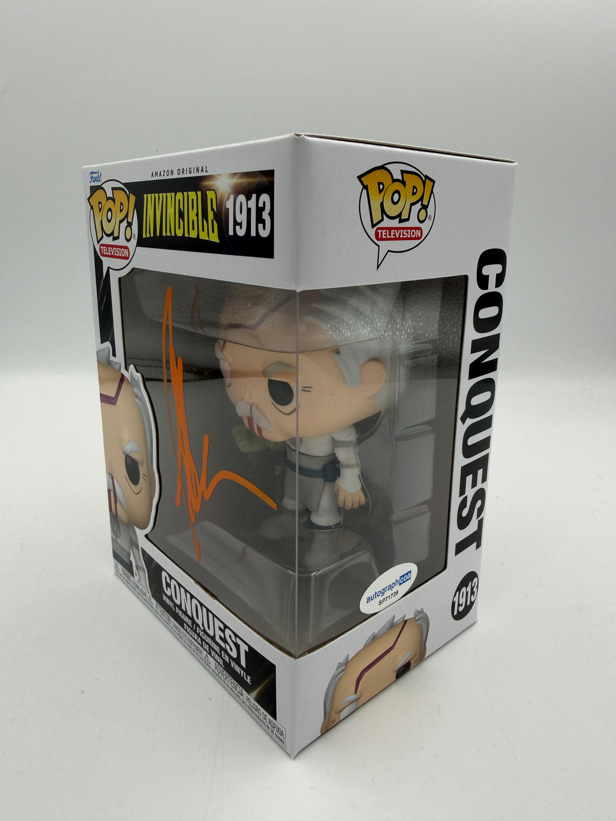 Conquest - #1913 - Funko Pop! - Invincible - Signed Jeffrey Dean Morgan - ACOA Certificate