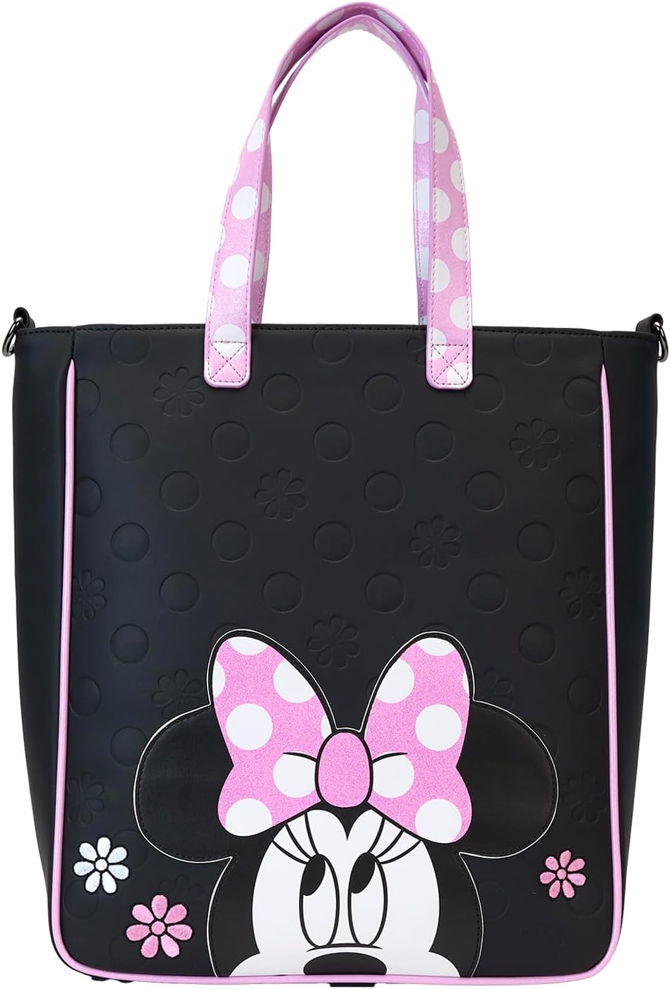 Disney Minnie Floral Rock The Dots Tote Bag with Coin Bag - Loungefly