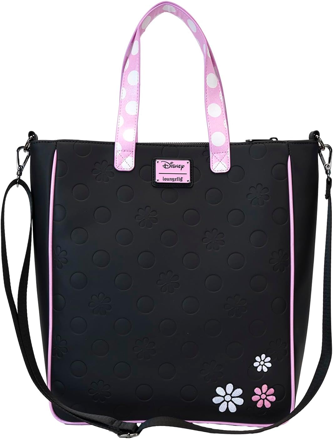 Disney Minnie Floral Rock The Dots Tote Bag with Coin Bag - Loungefly