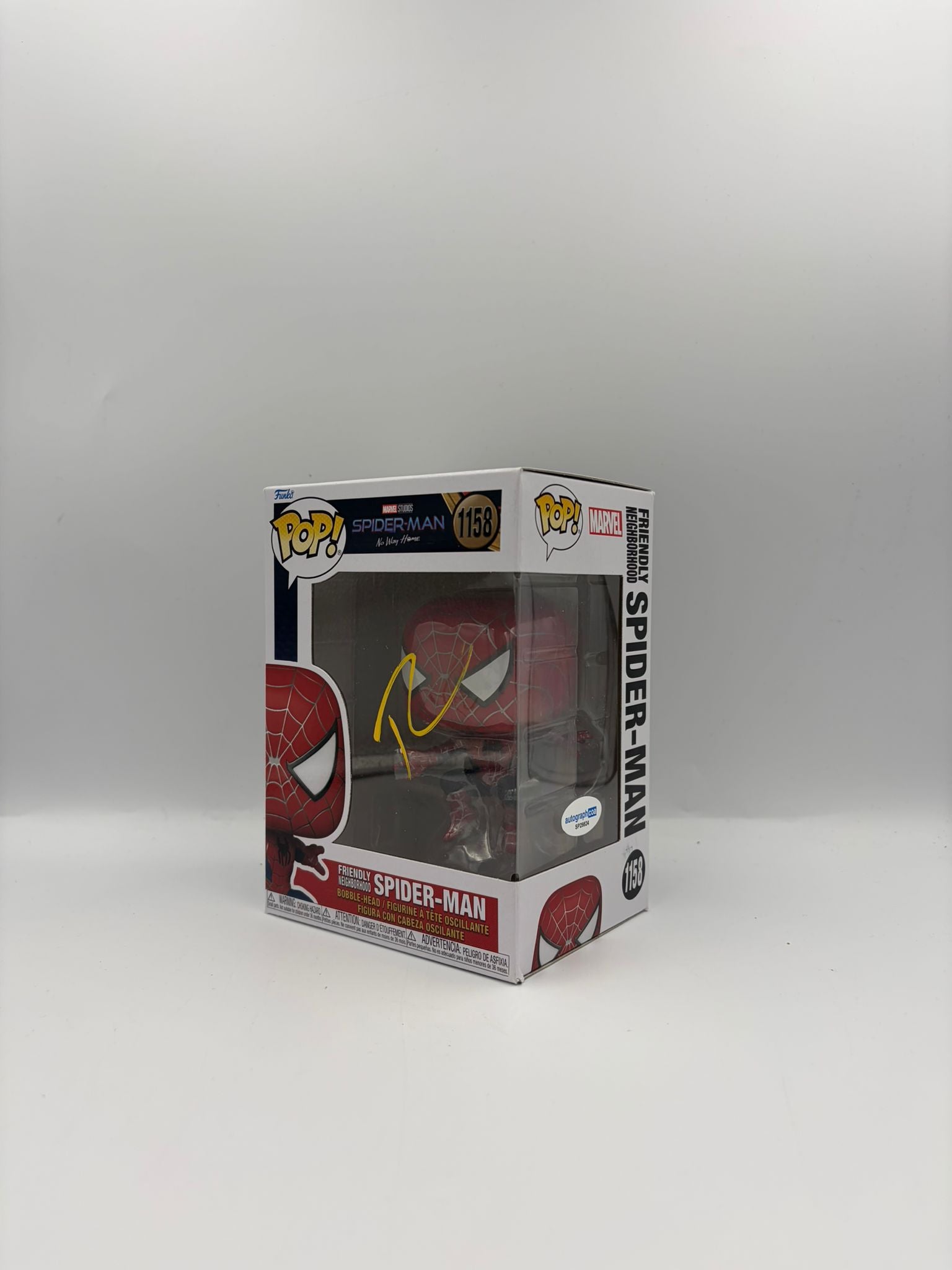 Friendly Neighborhood Spider-Man - #1158 - Spider-Man No Way Home - Signed By Tobey Maguire - Autographcoa Certified Funko Pop!