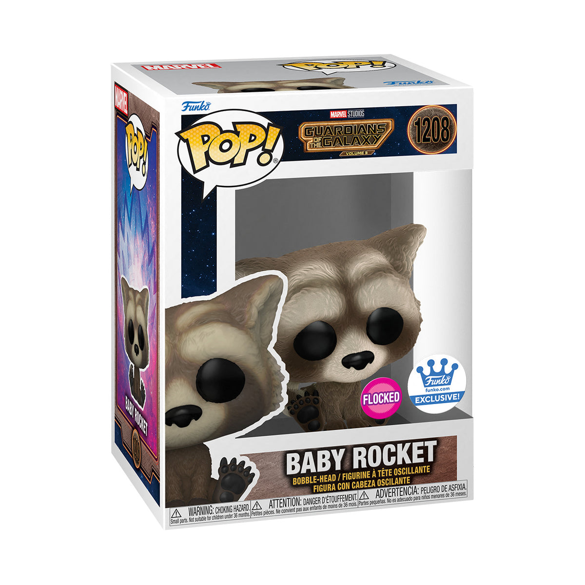 Marvel Baby Rocket - #1208 - Funko POP! Flocked - Funko Exclusive