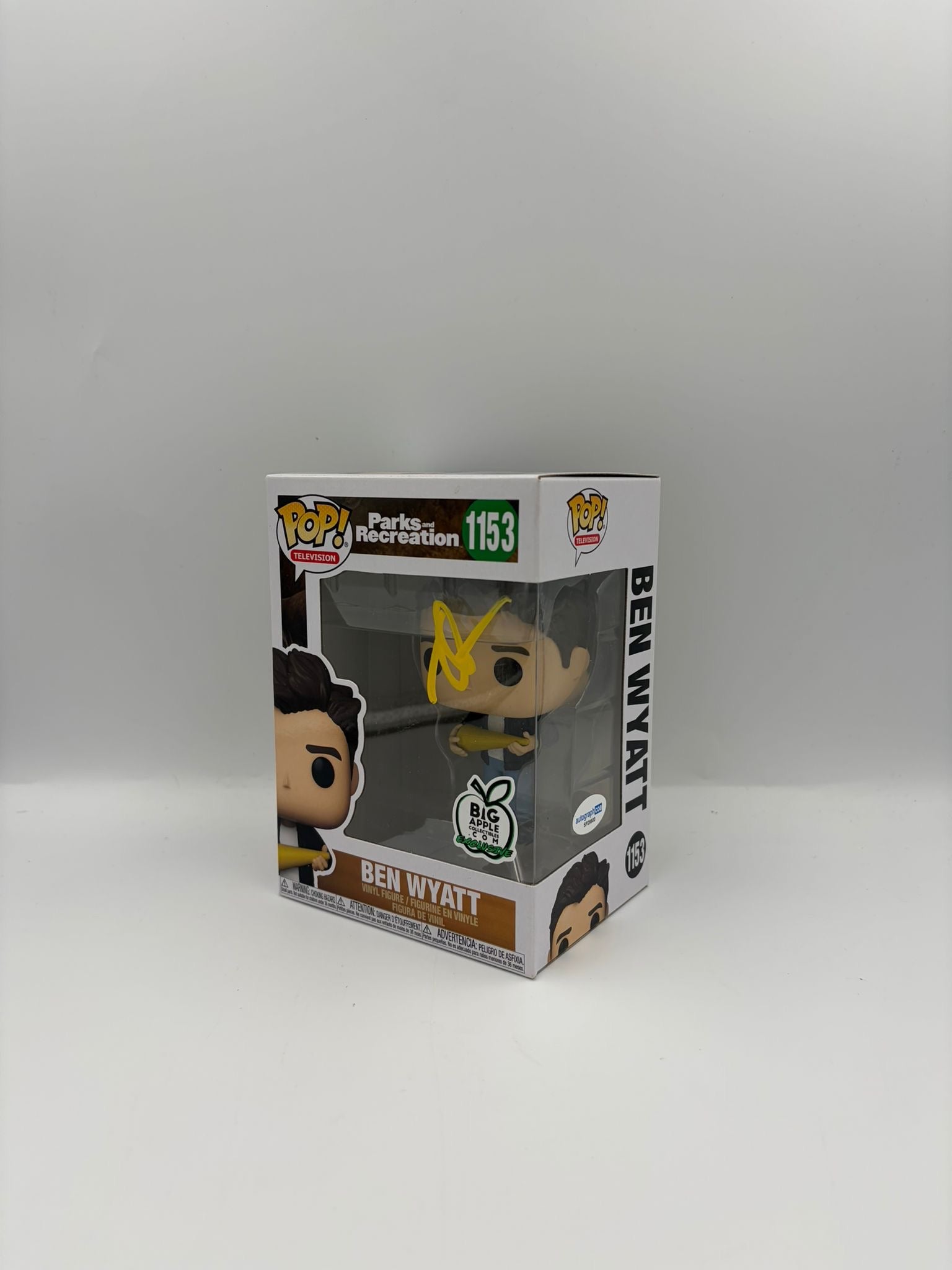 Ben Wyatt - #1153- Parks And Recreation - Signed By Adam Scott - Autographcoa Certified Funko Pop!
