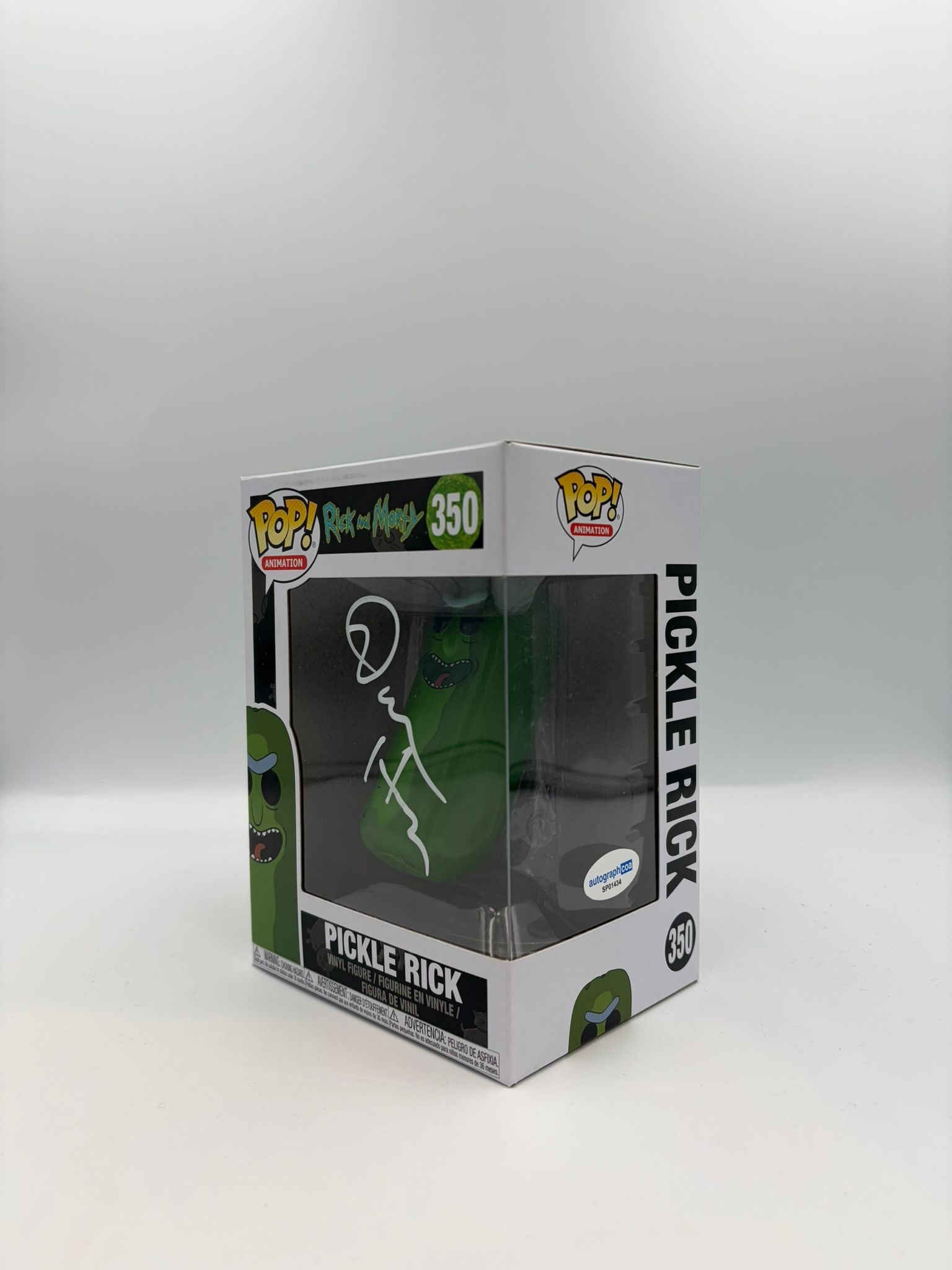 Signed Pickle Rick - #333 - Funko Pop! - Signed by Dan Harmon- Rick & Morty
