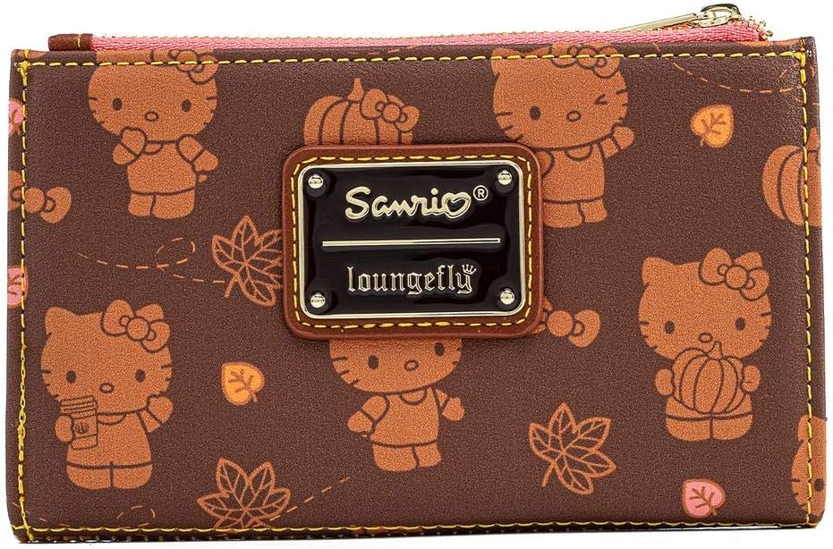 Hello Kitty Pumpkin Spice AOP flap Wallet - Loungefly