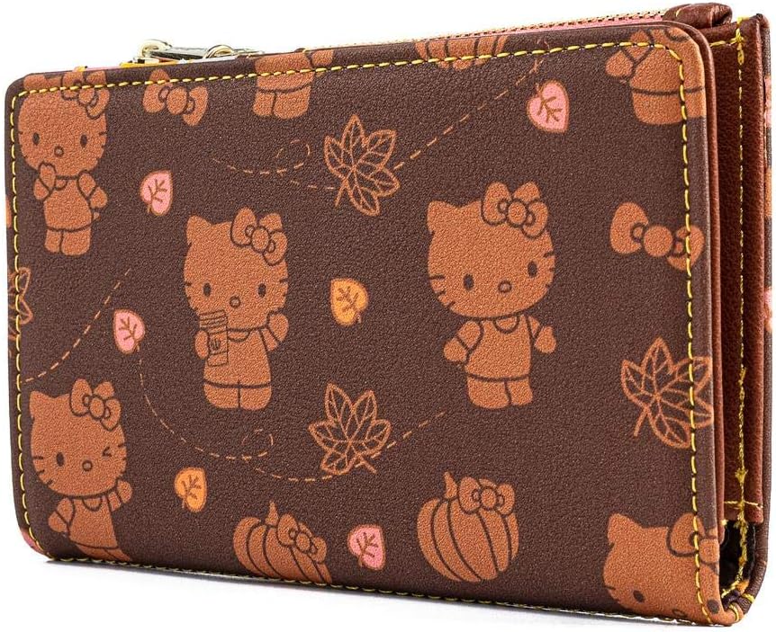 Hello Kitty Pumpkin Spice AOP flap Wallet - Loungefly