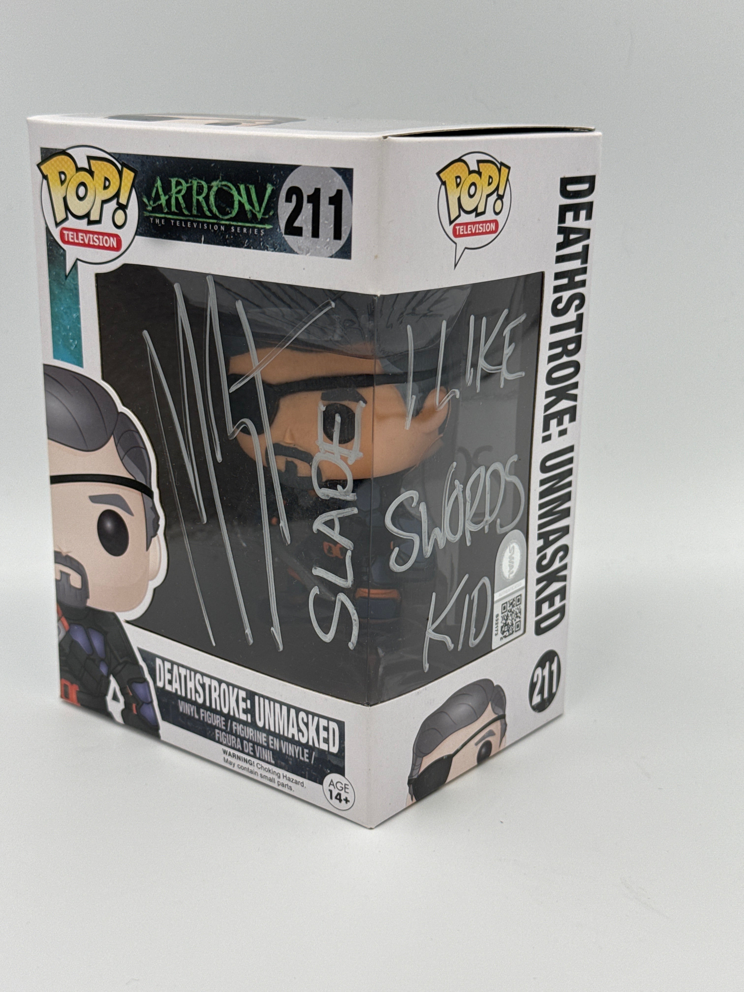 Deathstoke: Unmasked  - #211 - Funko Pop! - Television - Arrow - Signed By Manu Bennett