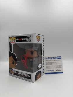 Raj Koothrappali - #781 - The Big Bang Theory - Funko Pop - Television - Signed By Kunal Nayyar - Certified Autographcoa