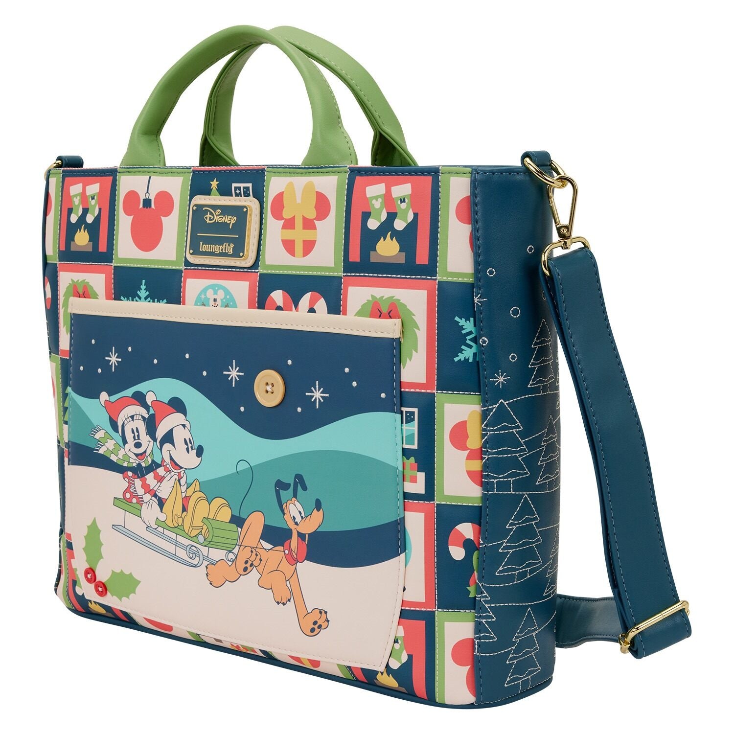 Disney Mickey and Minnie Holiday Convertible Tote Bag – Loungefly