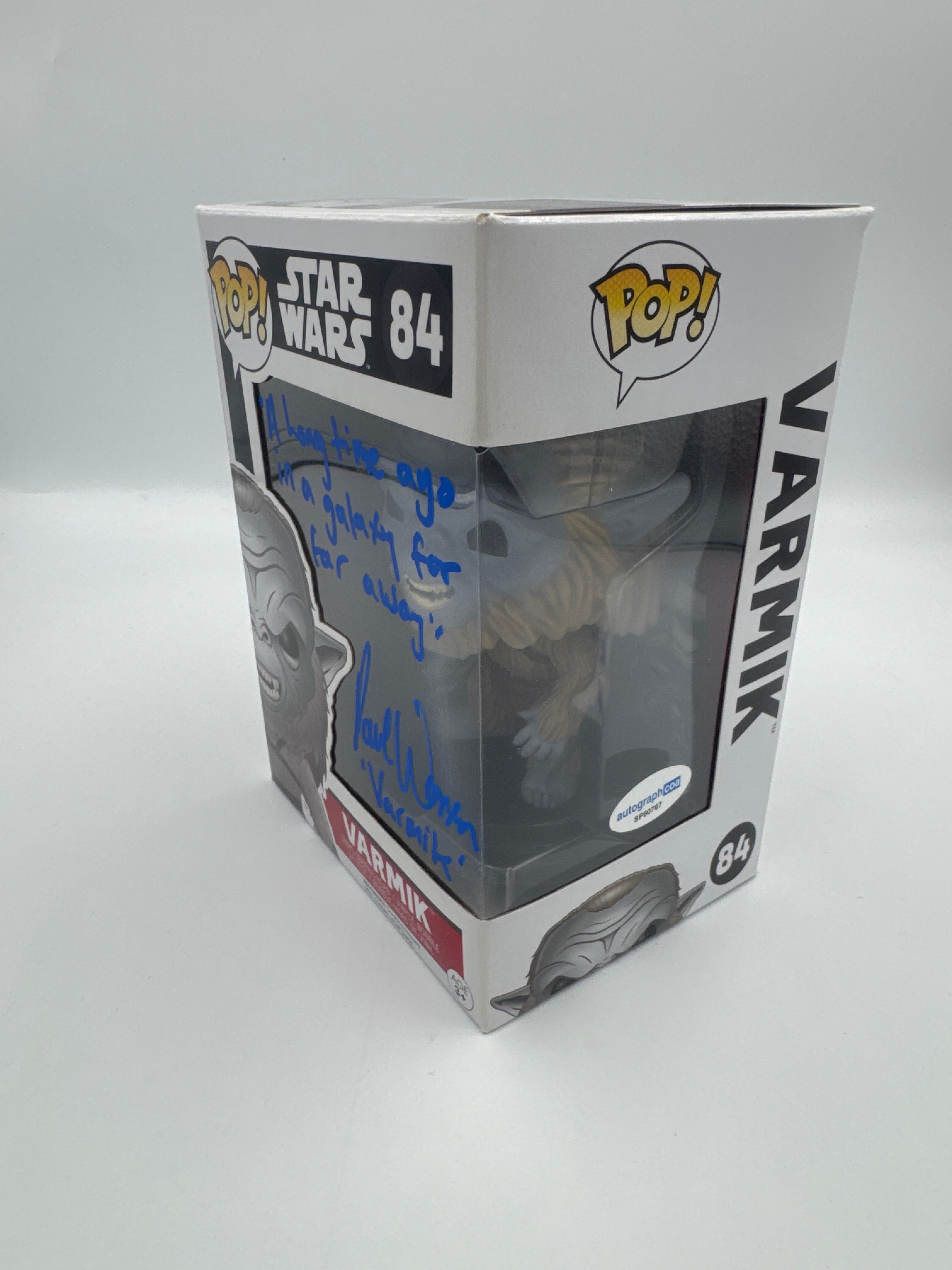Varmik - #84 - Funko Pop! - Star Wars - Signed By Paul Warren - Autographcoa Certified
