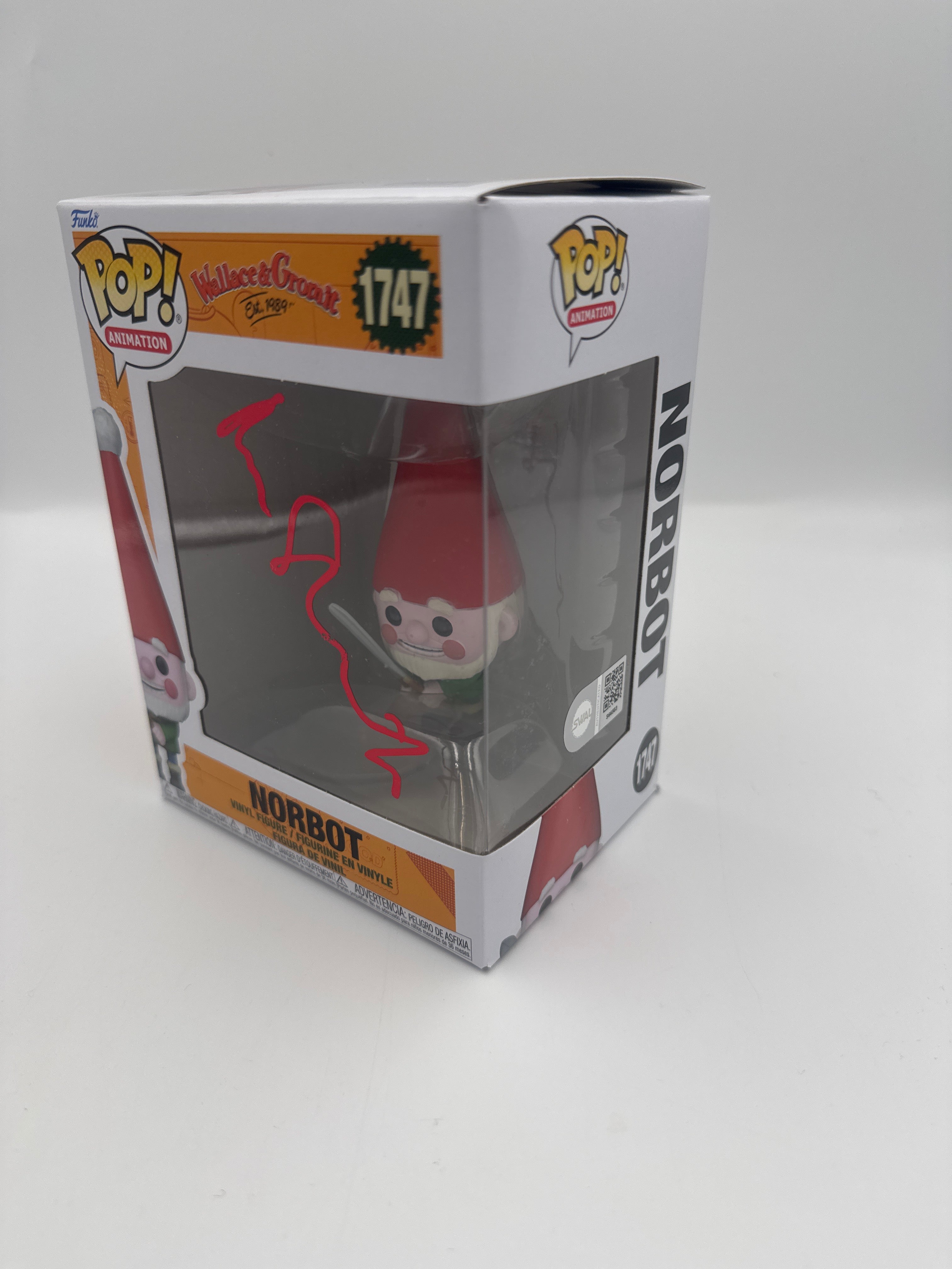 Norbot - #1747- Funko Pop! - Wallace And Grommet - Movies - Signed By Reece Shearsmith - Certified By SWAU