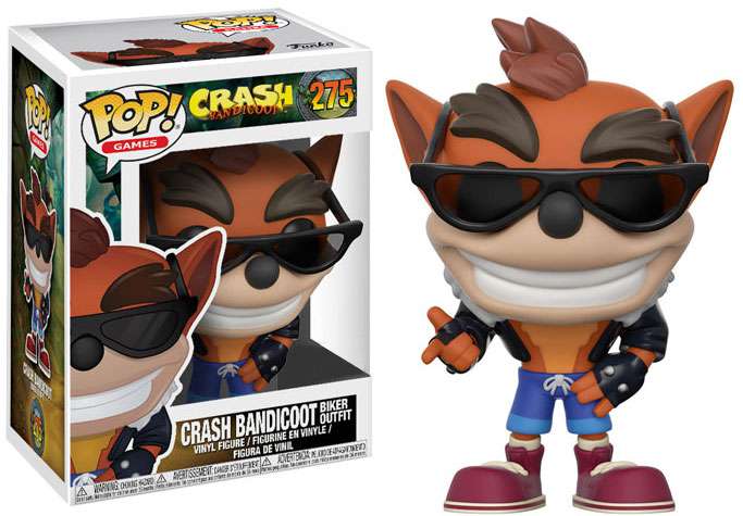 Crash Bandicoot - #275 - Funko POP! Biker Outfit HOT TOPIC