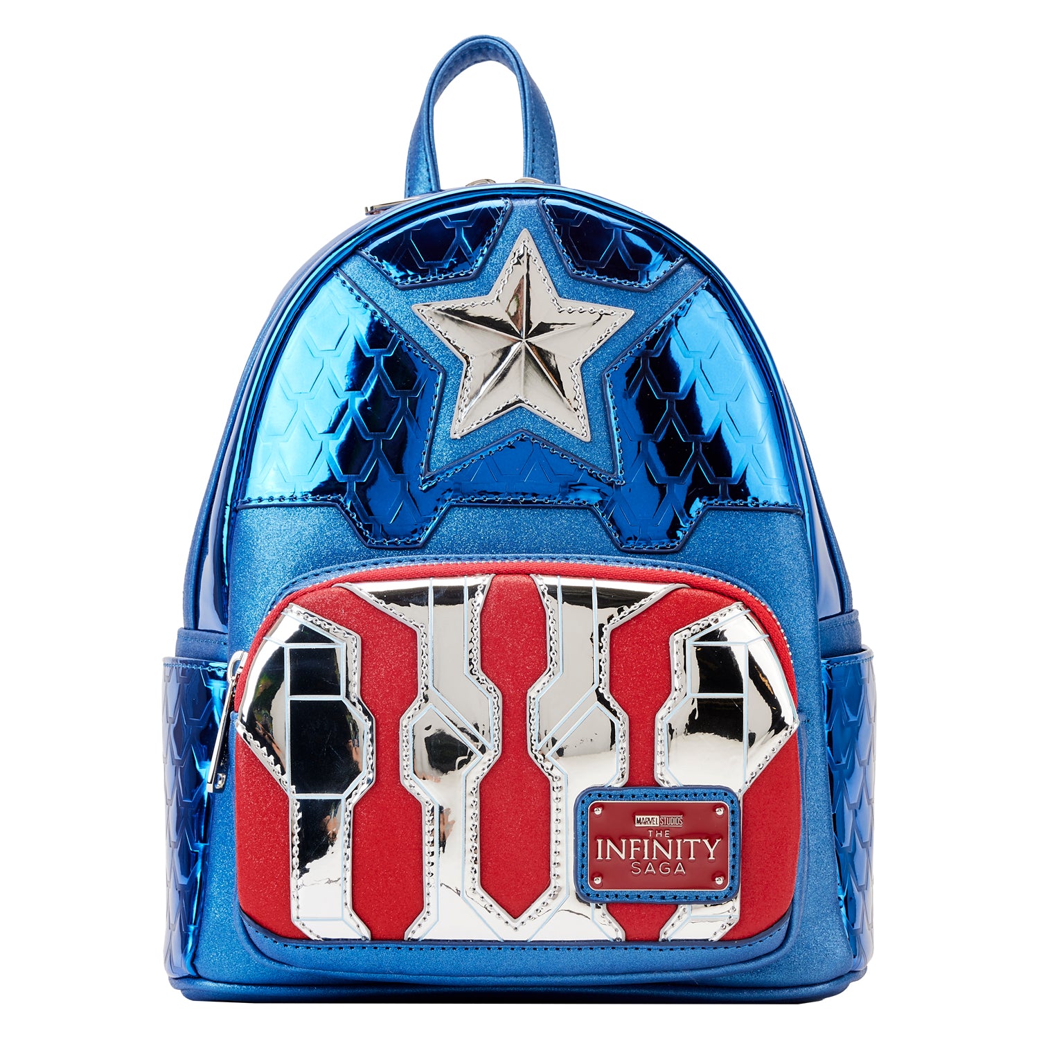 Metallic Captain America Cosplay Mini Backpack - Loungefly