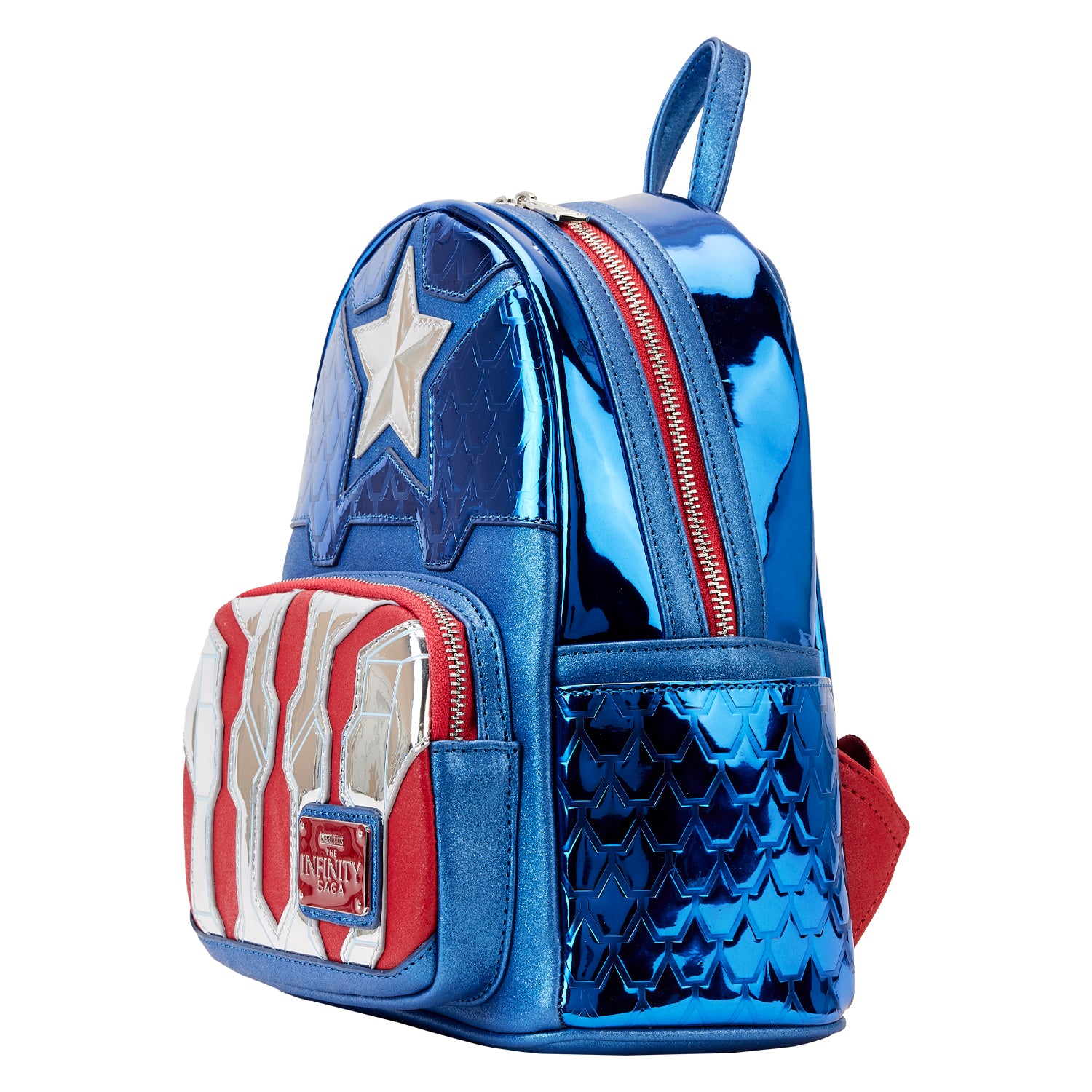 Metallic Captain America Cosplay Mini Backpack - Loungefly