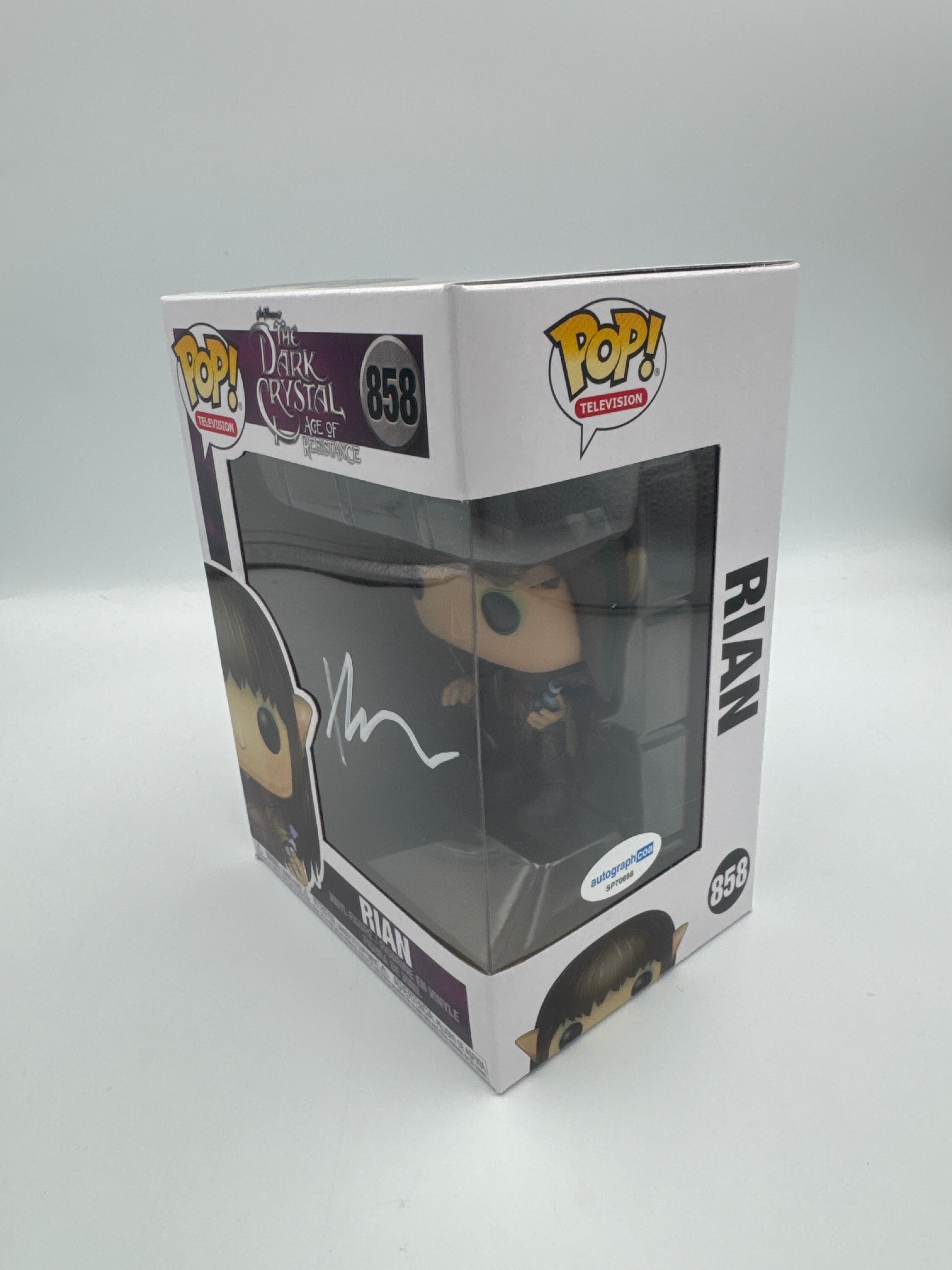 Rian - #858 - Funko Pop! - Movies - The Dark Crystal - Signed By Taron Egerton - ACOA CERTIFIED