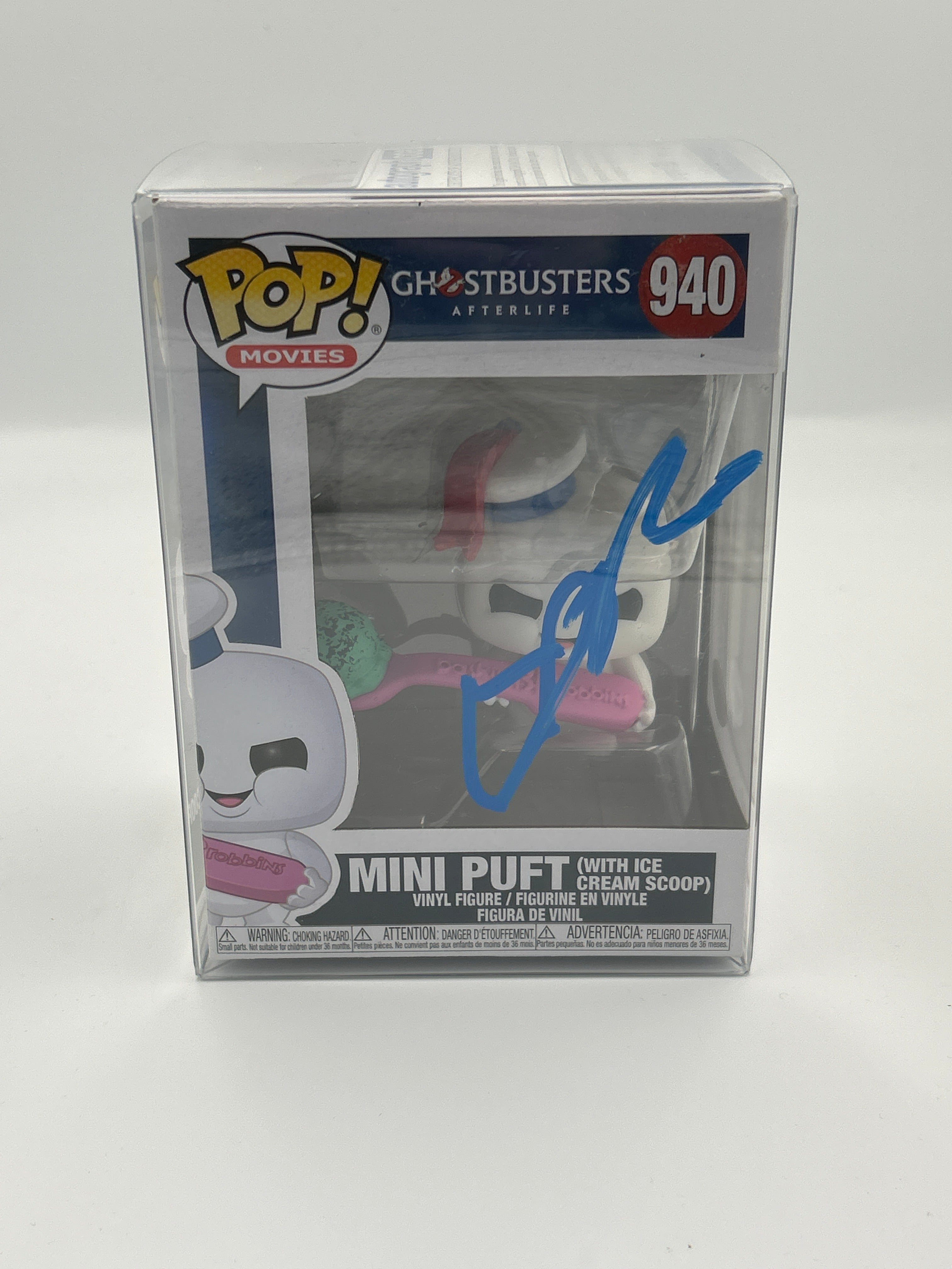 Mini Puft With Ice Cream Scoop - #940 - Funko Pop! - Movies - Ghostbusters - Signed by Jason Reitman - Certified Pop!