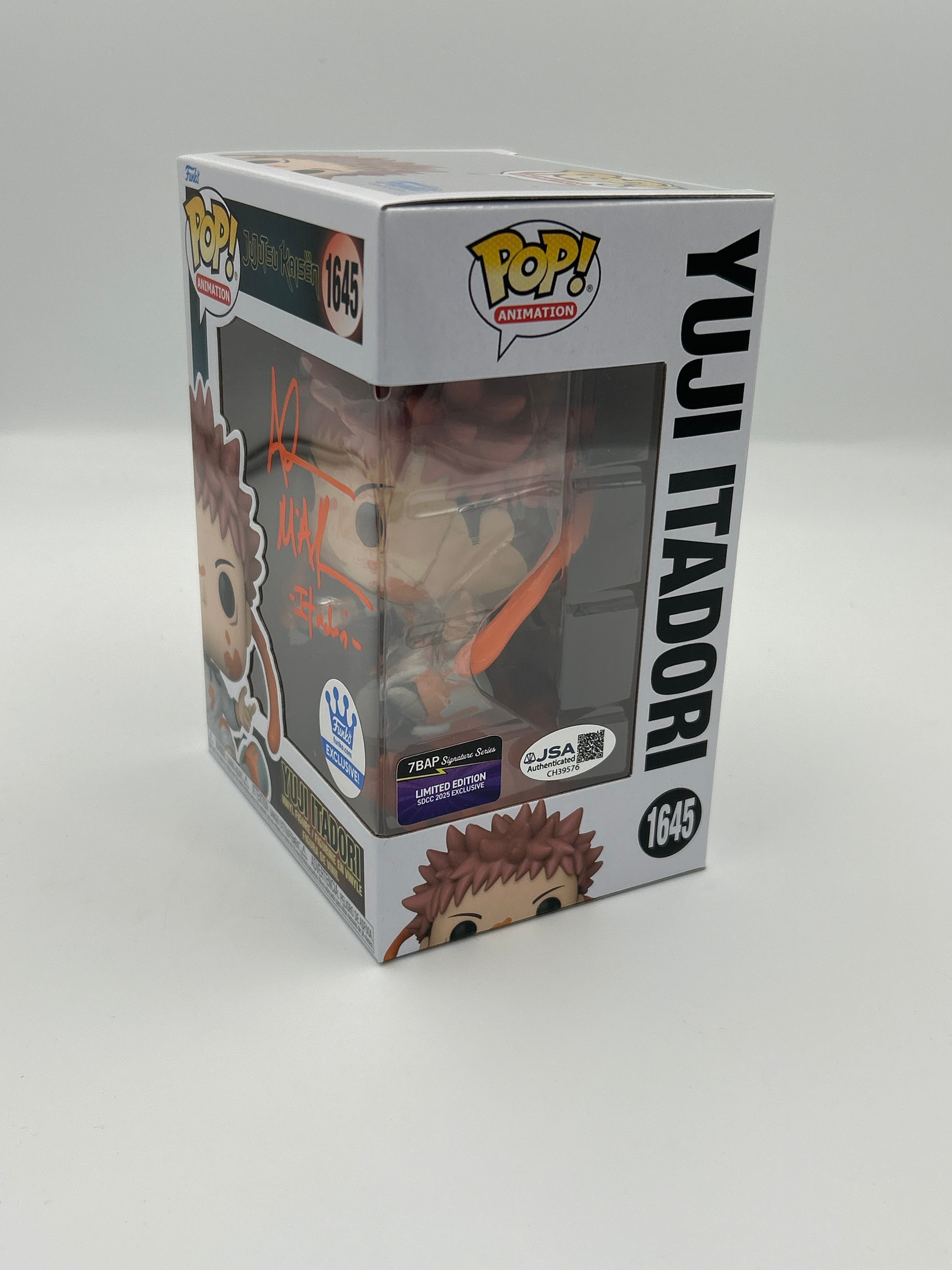 Yuji Itadori - #1645 - Funko Pop - Animation - Jujutsu Kaisen - 7BAP Signature Series - Signed by Adam McArthur