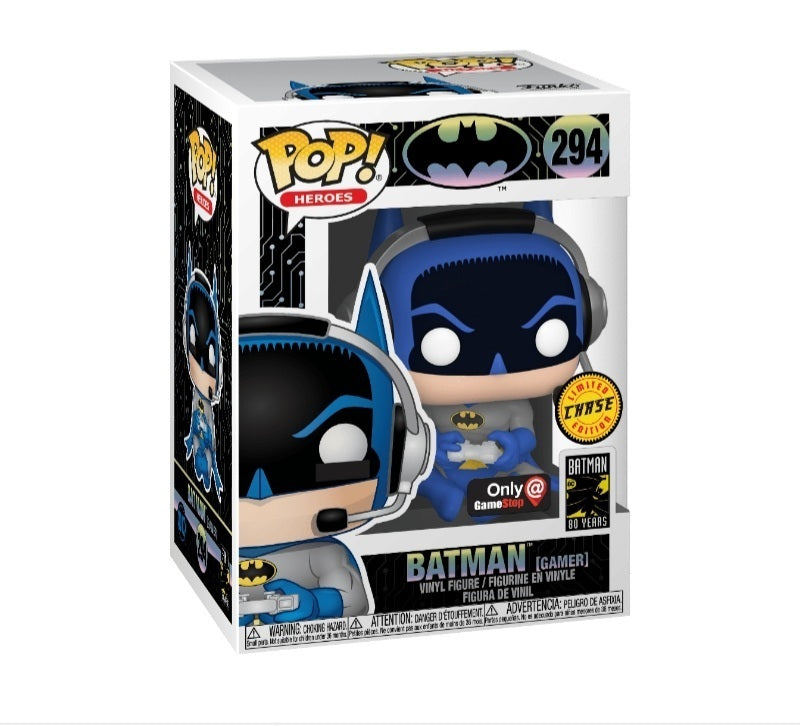 Batman (Gamer) - #294 - Funko Pop! - Heroes - Batman - Game Stop Exclusive - Chase